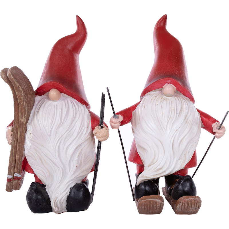 MYFLAIR MÖBEL & ACCESSOIRES Weihnachtsfigur »Weihnachtsdeko rot« Wichtel auf Skiern, Höhe ca. 20 cm rot