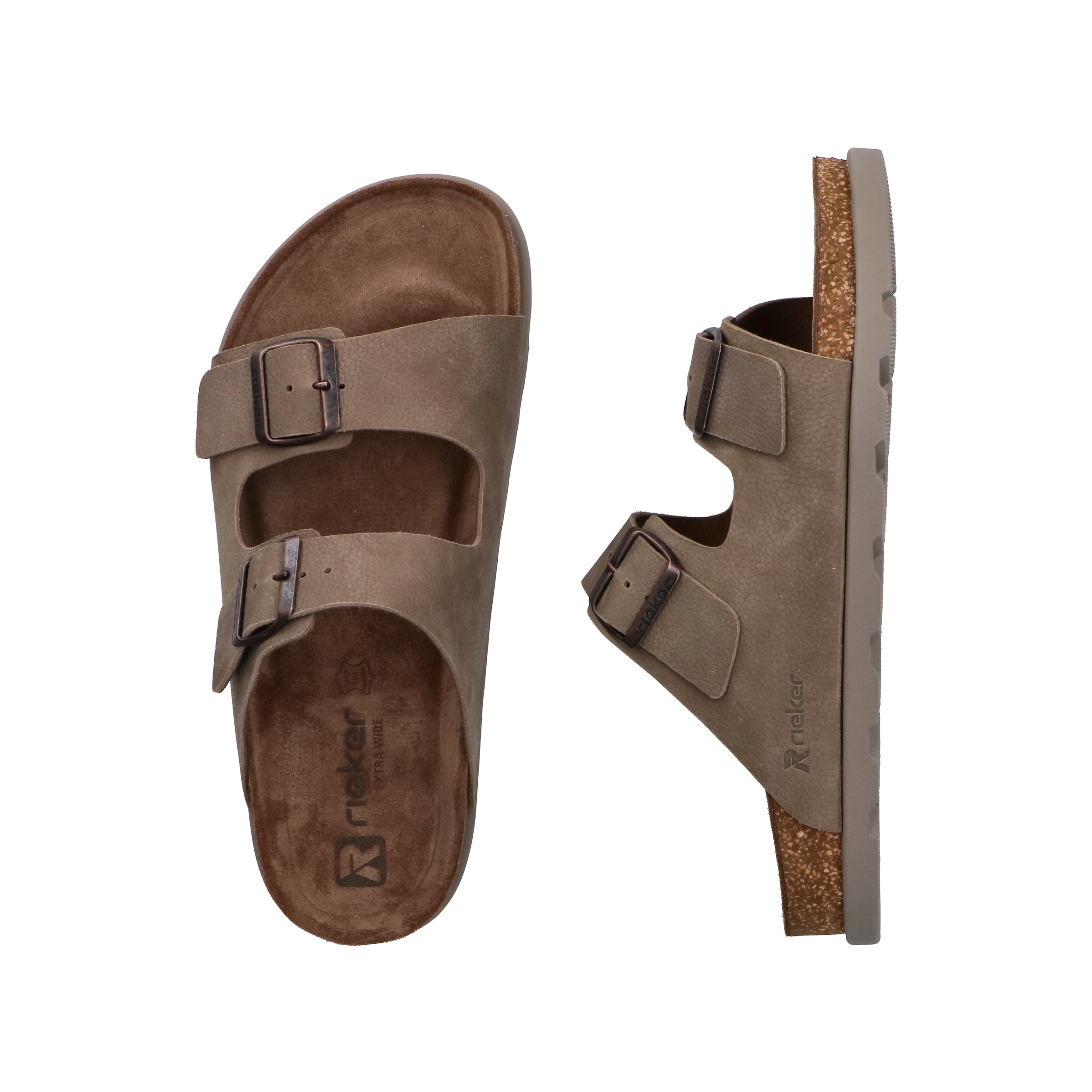Rieker Pantolette  Sommerschuh, Strandschuh, Hausschuh mit bequemem Fußbett