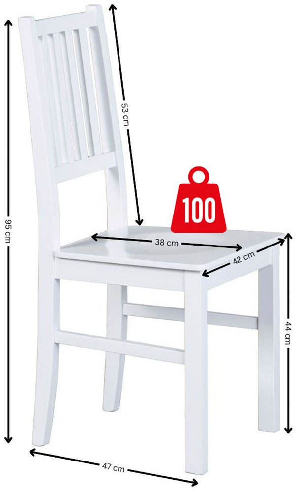 Inter Link Esszimmerstuhl »Esszimmerstuhl Westerland« (Set) 2 Stk.Buche Massiv, 2er Set, montiert, BxTxH: ca. 42 x 47 x 95 cm