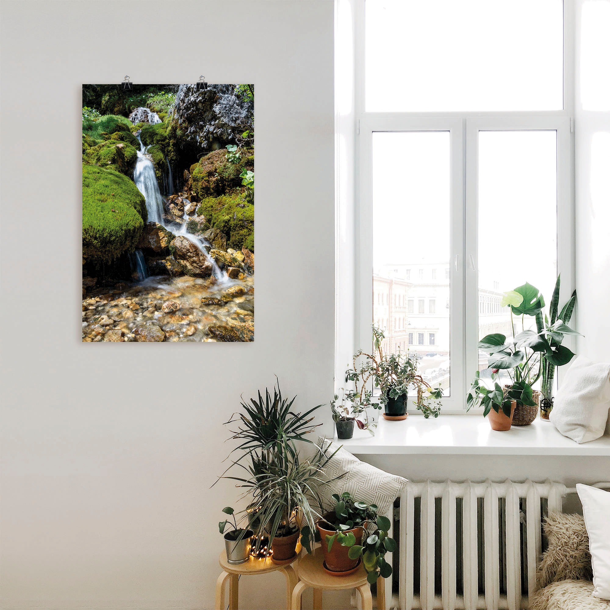 Artland Wandbild »Kleiner Wasserfall in den Bergen« Gewässer 1 Stk. tlg. al günstig online kaufen