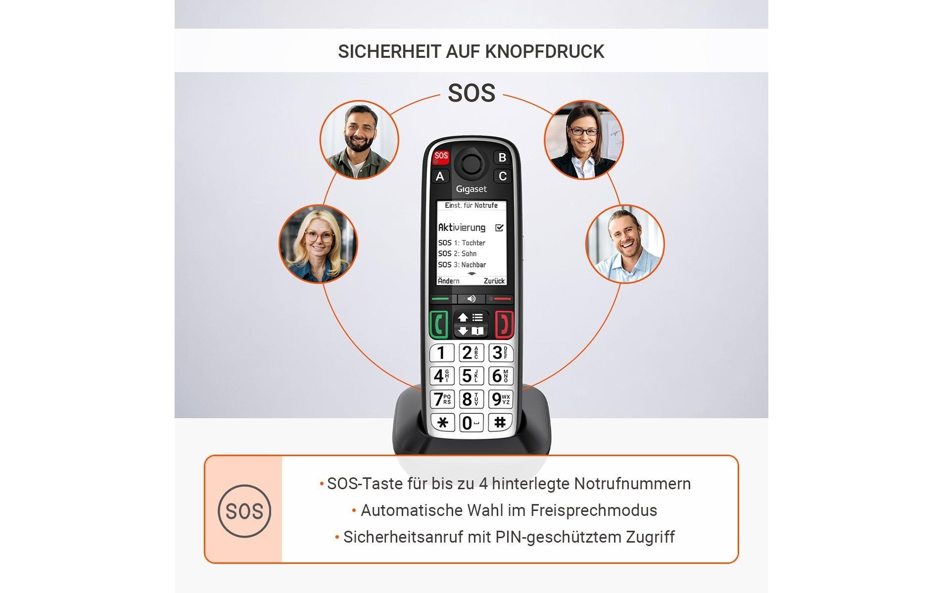 Gigaset Schnurloses DECT-Telefon »EASY 500A mit Anrufbeantworter« ( )