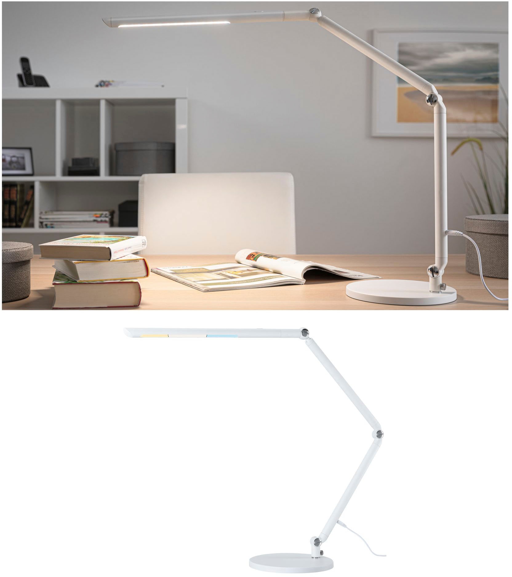 »FlexBar Paulmann 3-step-dimmbar LED Rechnung flammig-flammig bestellen Schreibtischlampe 230V«, 1 auf