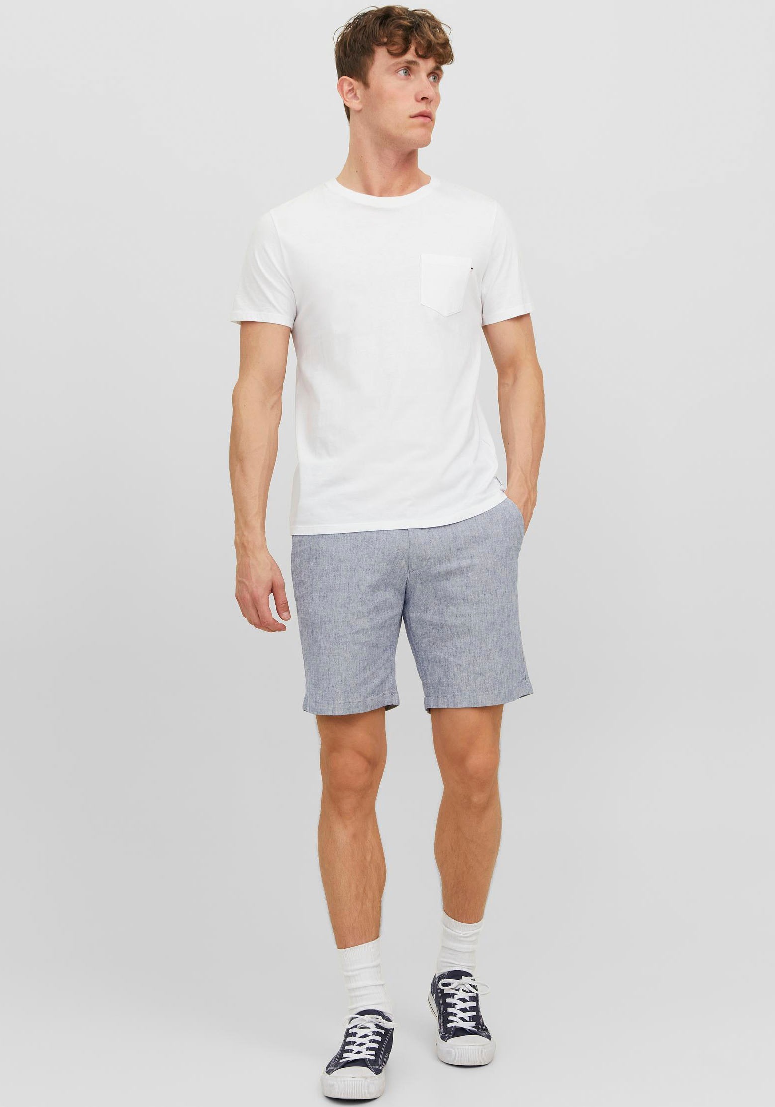 Bild von Jack & Jones Chinoshorts »JPSTPALMA JJLINEN SHORTS DEK SN«