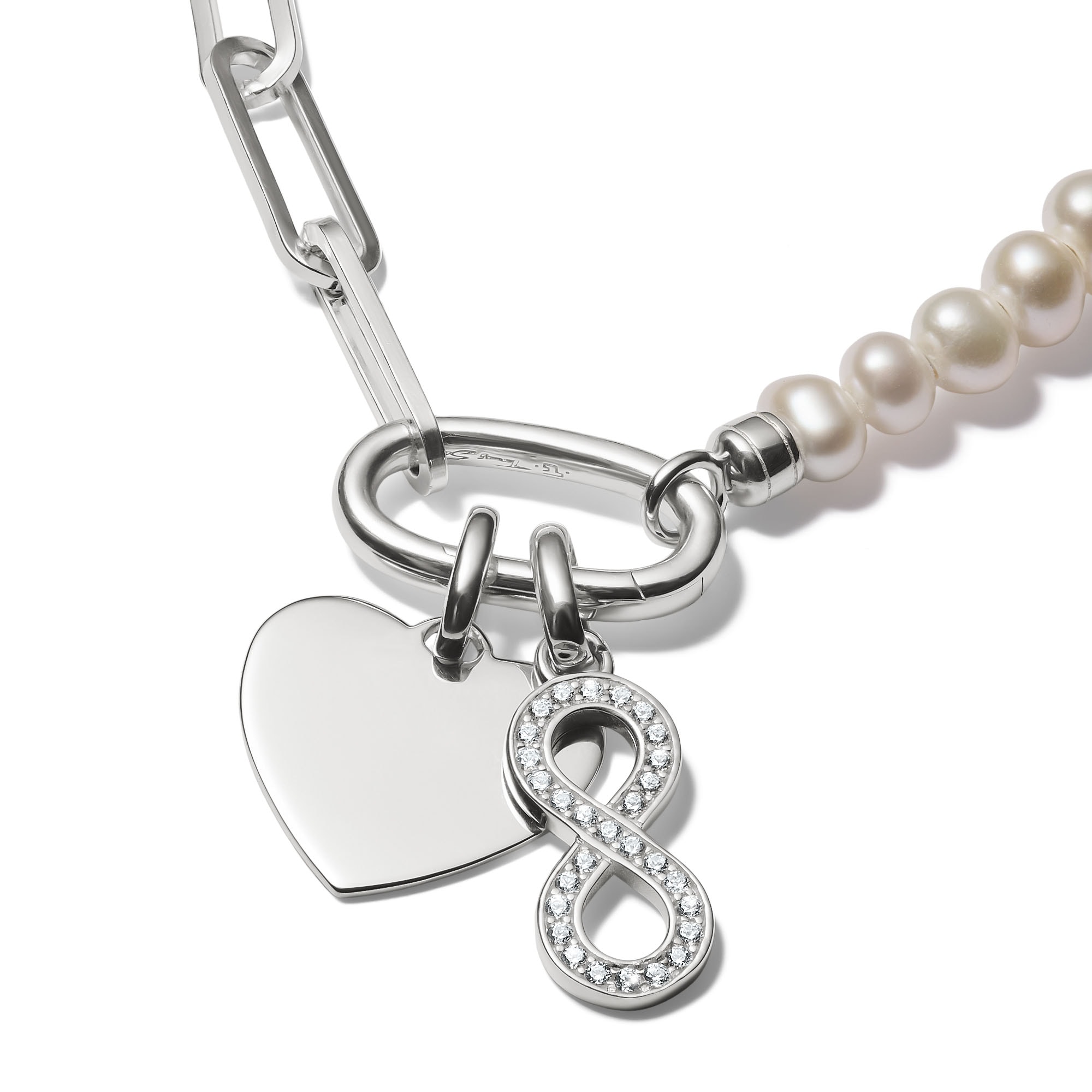 THOMAS SABO Charm-Einhänger »Charm Infinity-Zeichen Unendlichkeitsschliefe - Connect, CC1284-051-14«, mit Zirkonia (synth.)
