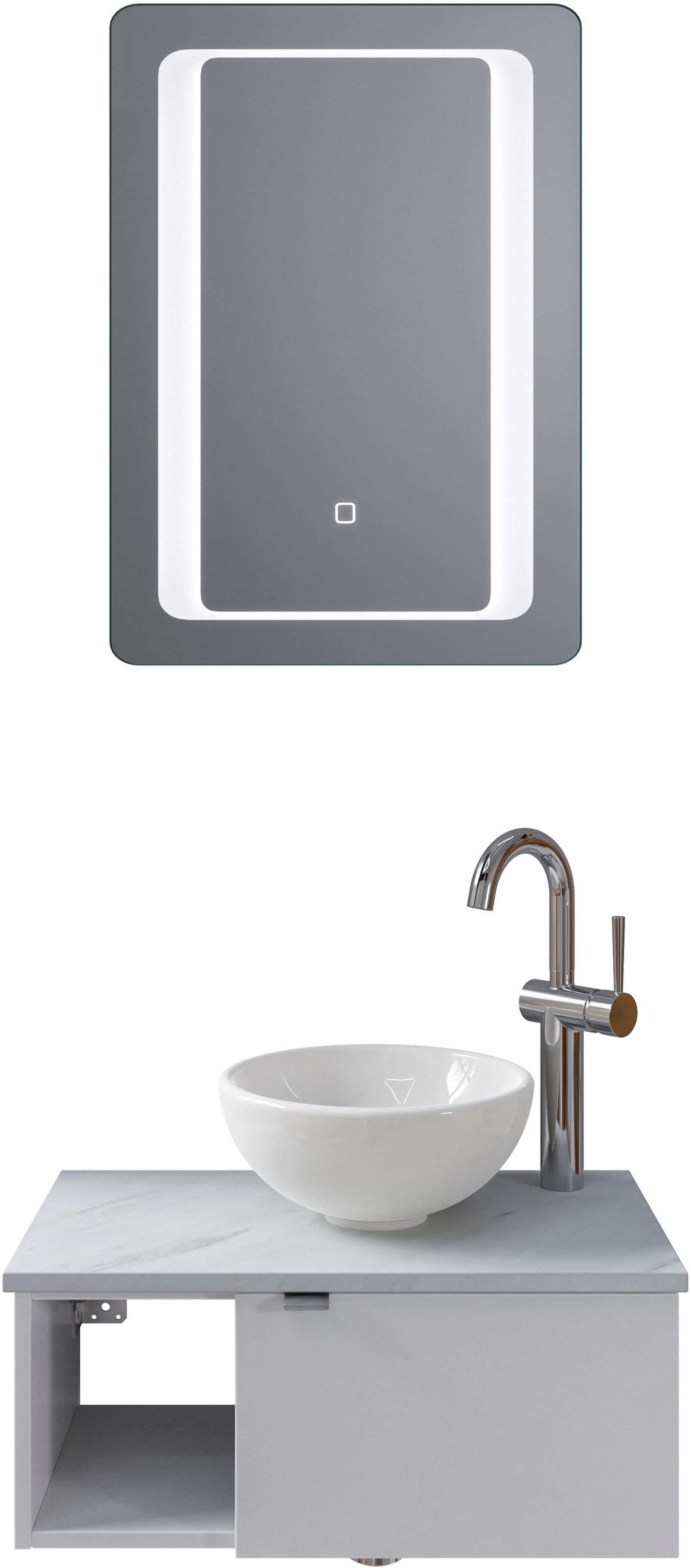 Saphir Badmöbel-Set »Serie 6915«, (4 St.), Gäste-Bad, 61 cm breit, mit LED- günstig online kaufen