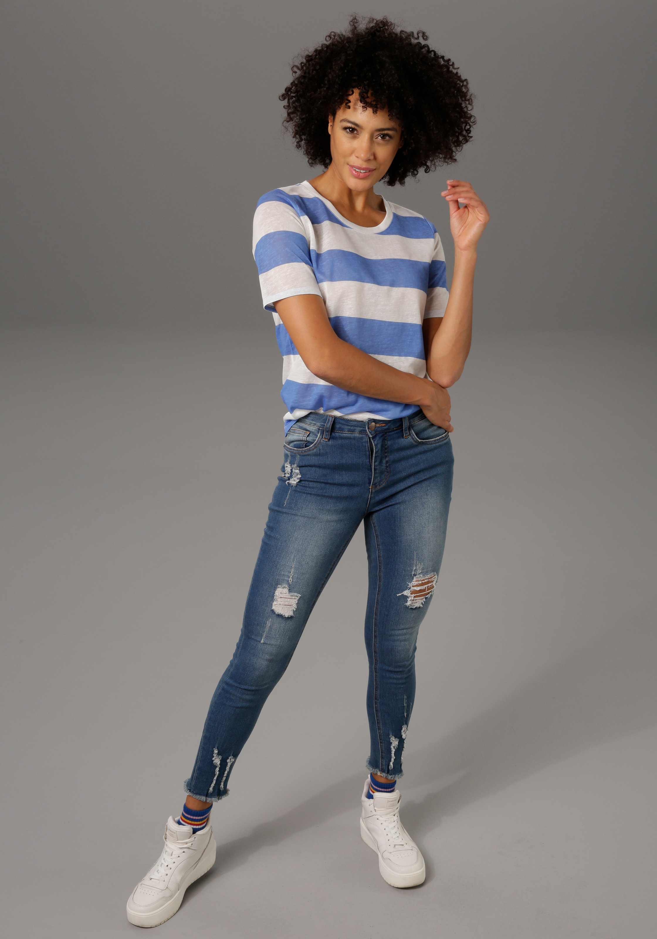 Aniston CASUAL Skinny-fit-Jeans, mit Destroyed-Effekt bestellen online