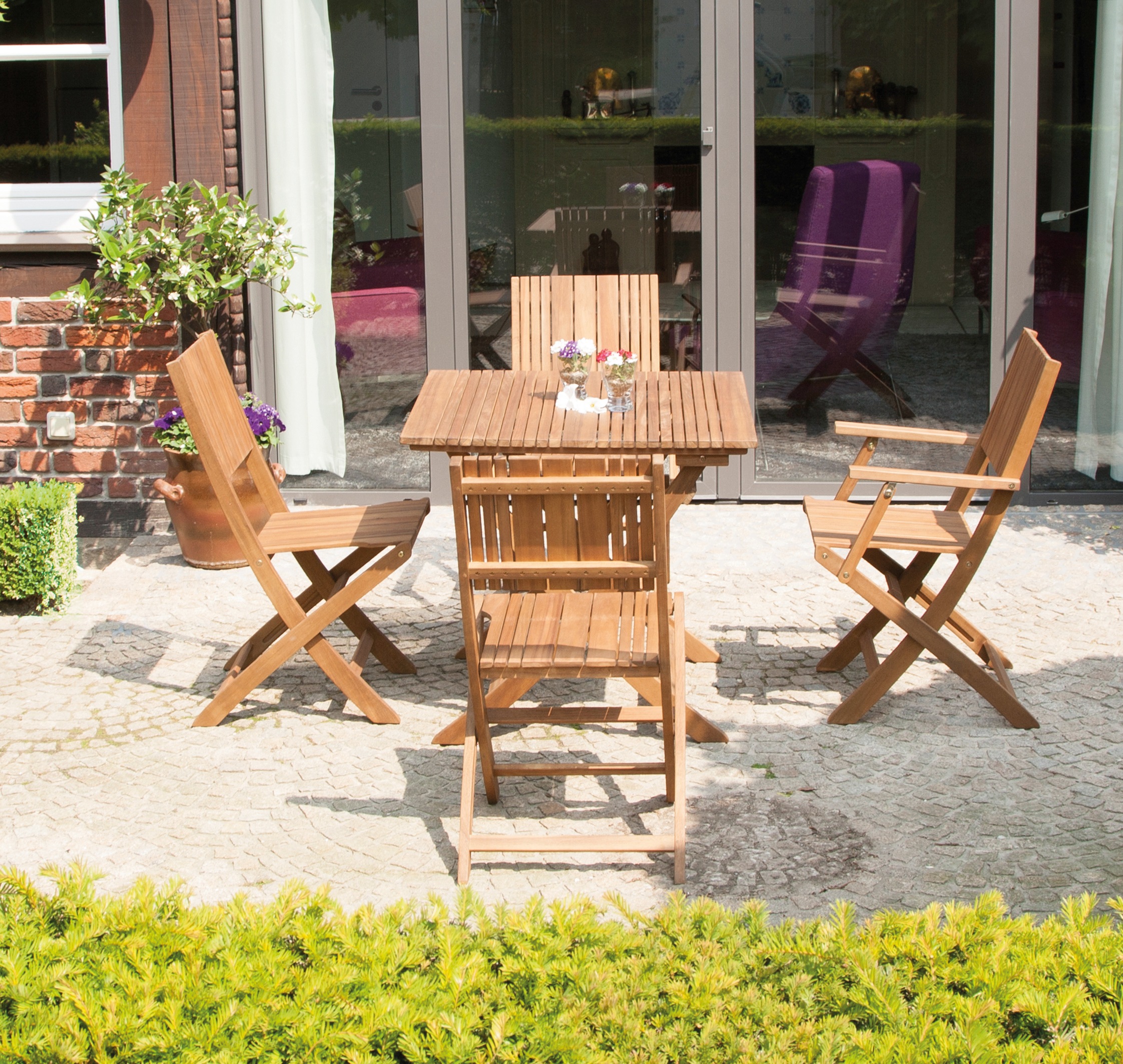 Siena Garden Klapptisch »Falun«, 80x74 cm, Akazienholz