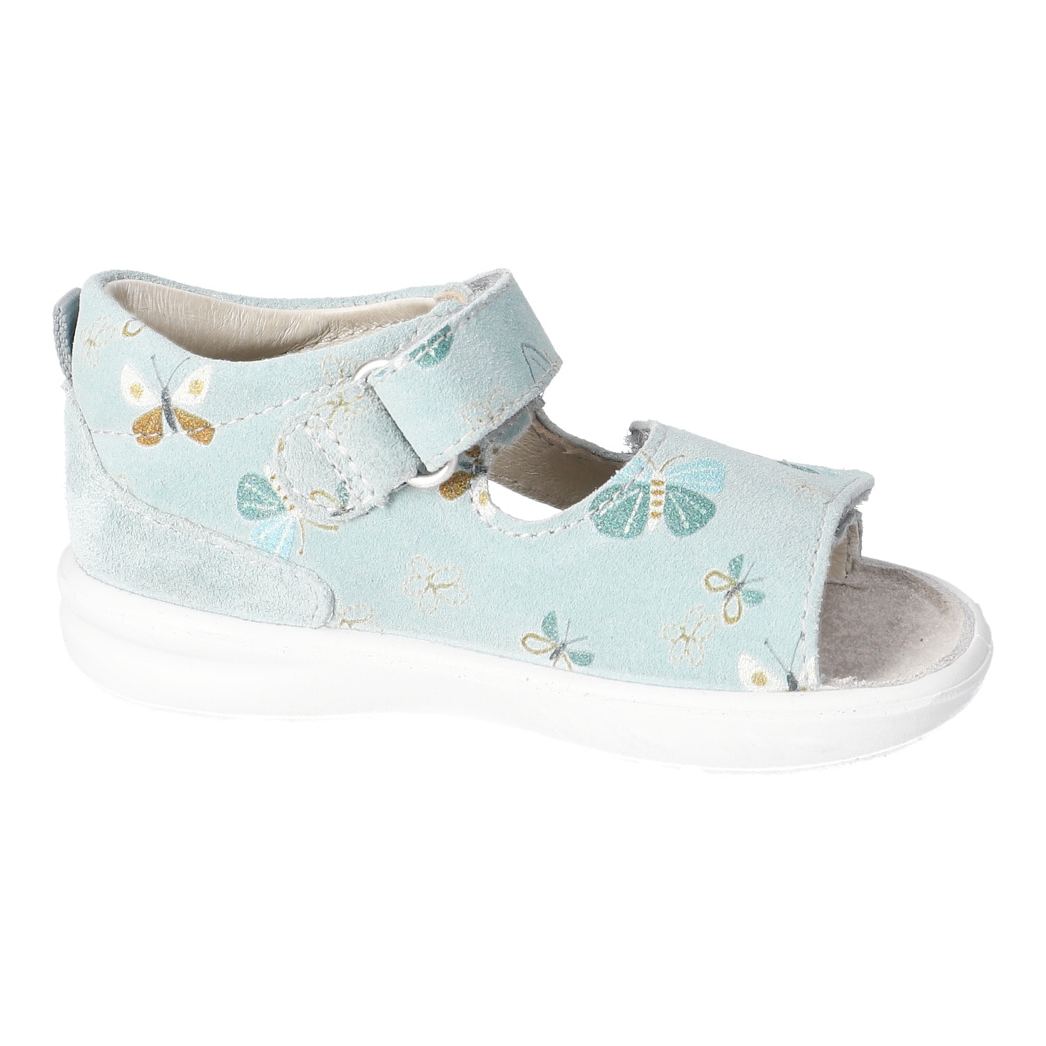 PEPINO by RICOSTA Lauflernschuh »Banu WMS: mittel«  Sandalette mit Klett und Animal Print, Größenschablone zum Download