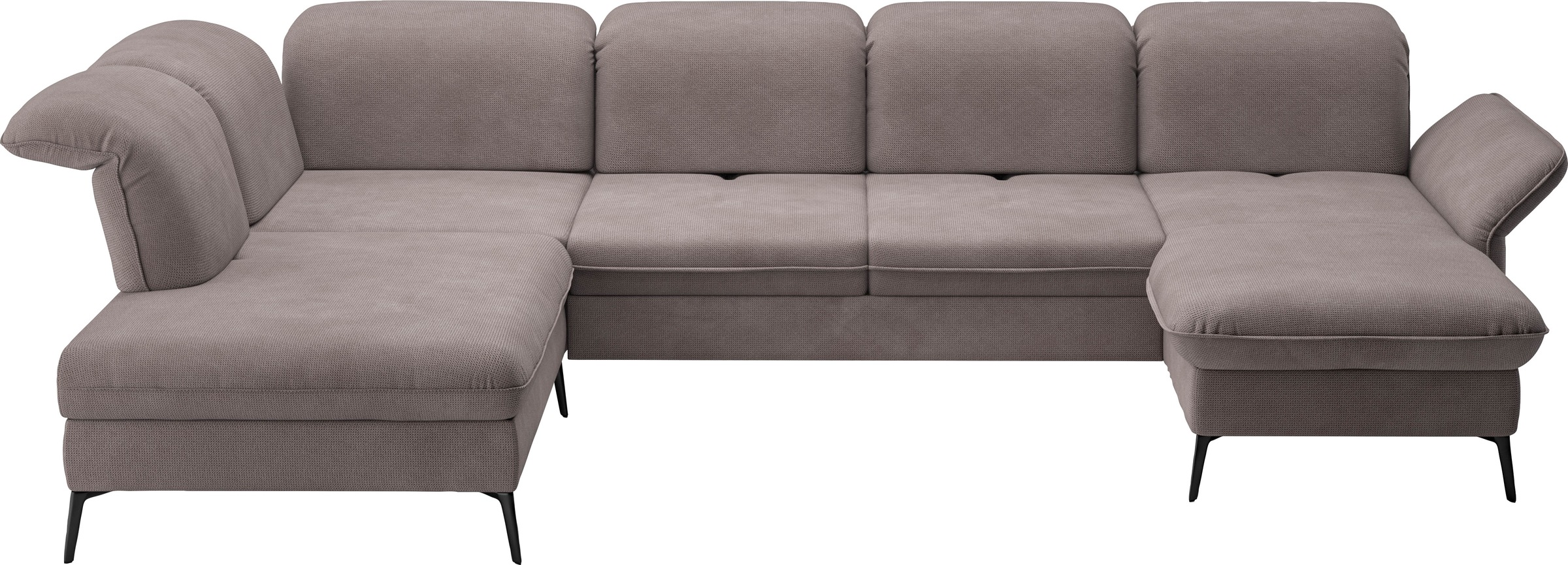 sit&more Wohnlandschaft »Emely, inkl. Sitztiefenverstellung«, wahlweise mit Bettfunktion,Bettkasten,Kopf- & Armteilverstellung
