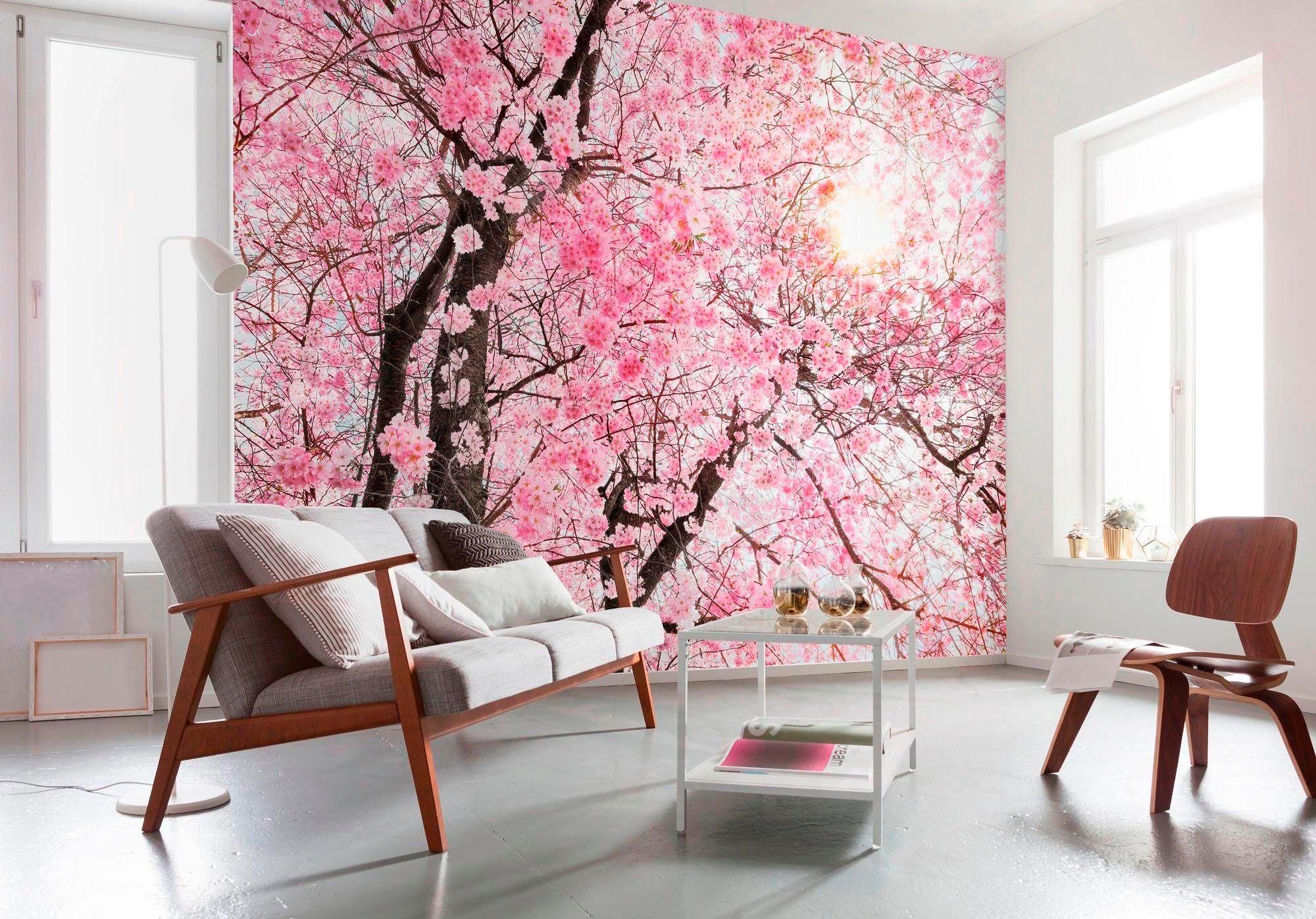 Komar Vliestapete »Digitaldruck Vlies - Bloom - Größe 400 x 260 cm«, bedruckt, Wohnzimmer, Schlafzimmer