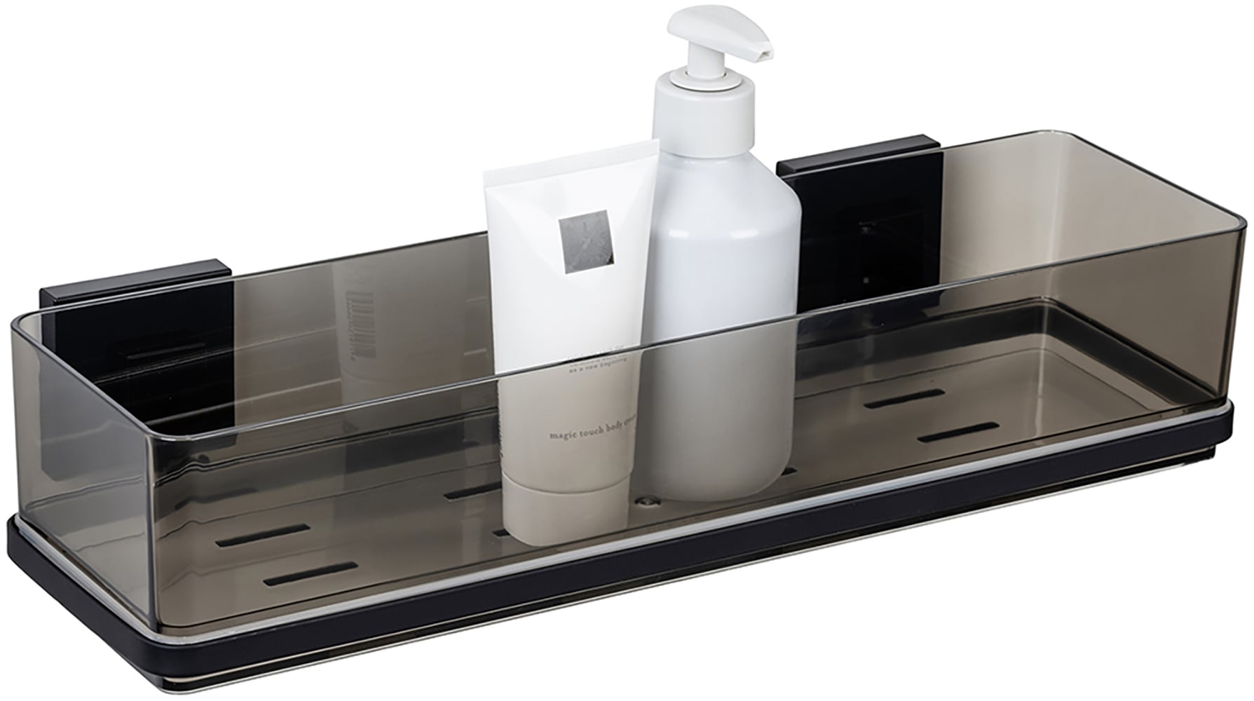 WENKO Duschablage »Vacuum-Loc® Modell Quadro«, aus Kunststoff, Edelstahl-Halterung, Befestigen ohne Bohren