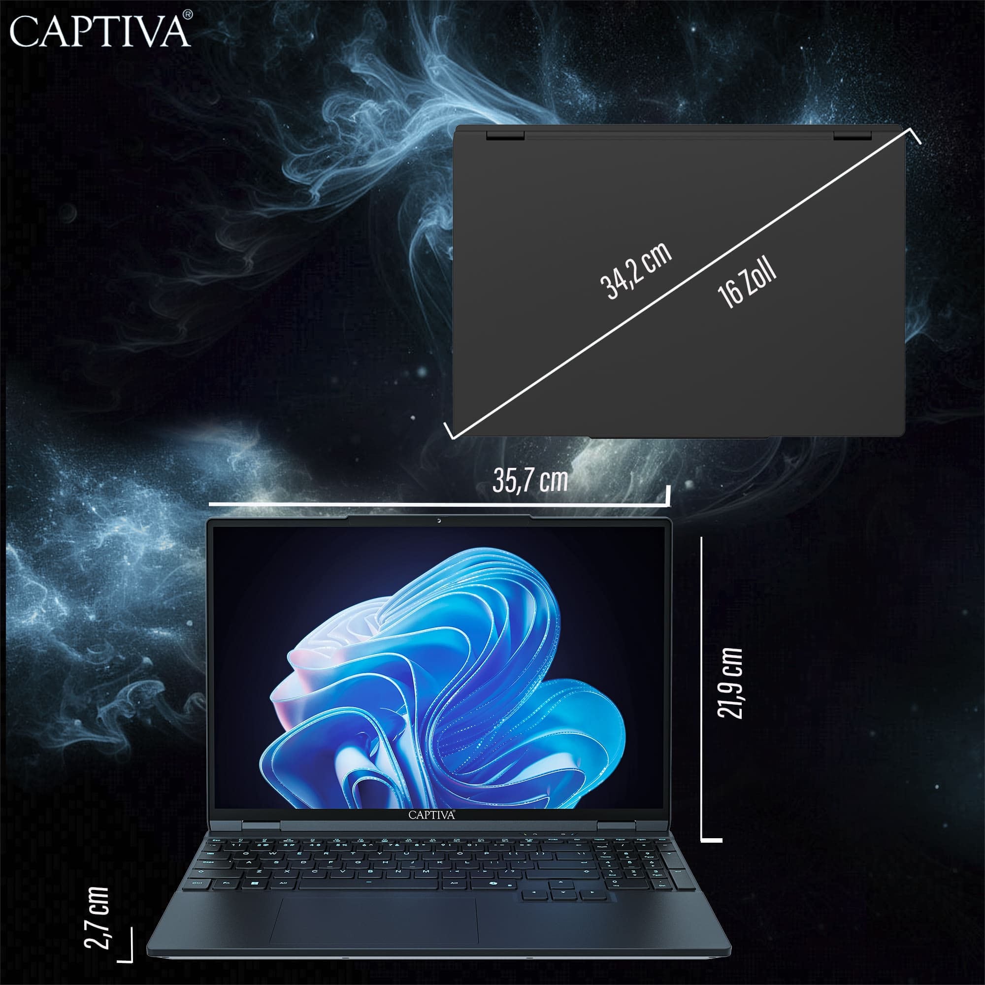 CAPTIVA Gaming-Notebook »Entry Gaming R10-1001GE« 38,9 cm / 15,3 ″ AMD Ryzen 7 GeForce RTX 5060 1.000 GB SSD