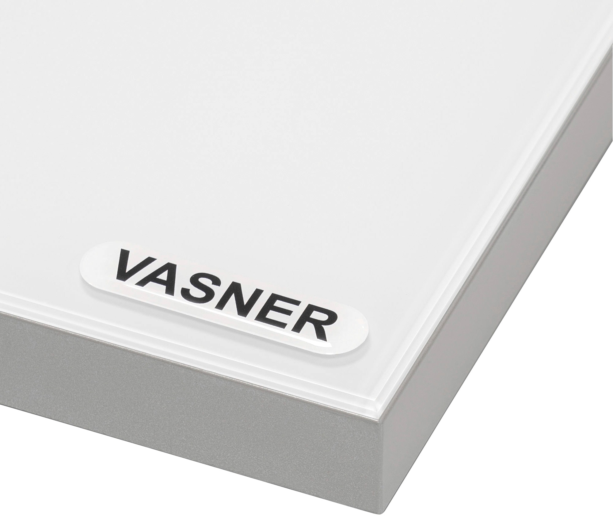 Vasner Infrarotheizung »Glas mit Rahmen grau, 700 W, Citara G«, Infrarot Glasheizung, IP44 Bad geeignet