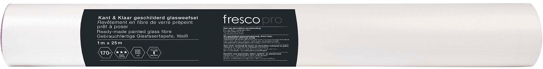 Isoliertapete »Fresco Glasfaservliestapete Rauten Weiss 25mx1,05m (170g/m2)«, uni, Fresco Glasfasertapete Rauten Weiss 25mx1,05m (170g/m2)