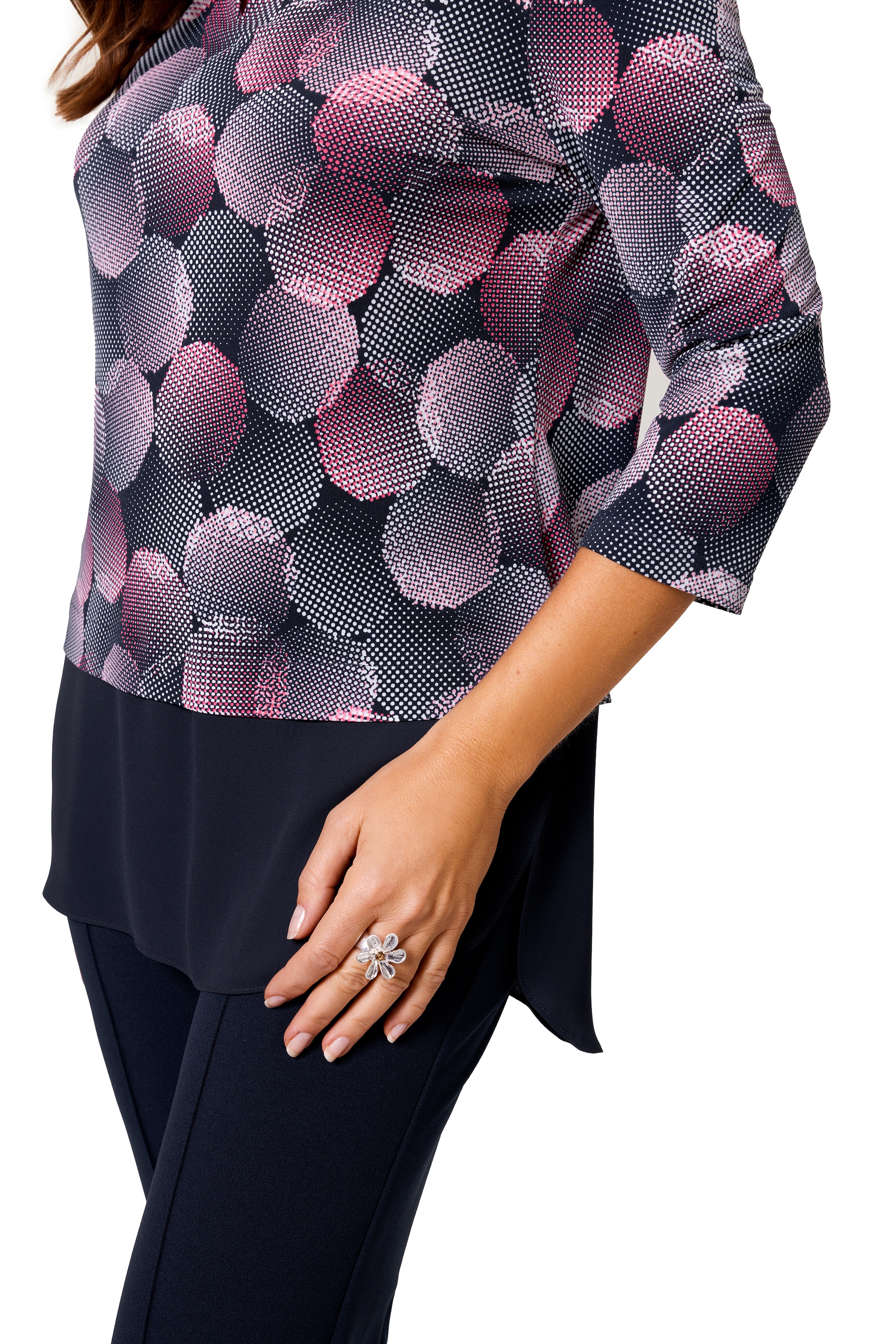 HERMANN LANGE Collection Blusenshirt »Blusenshirt gemustert«, mit Allover-Print