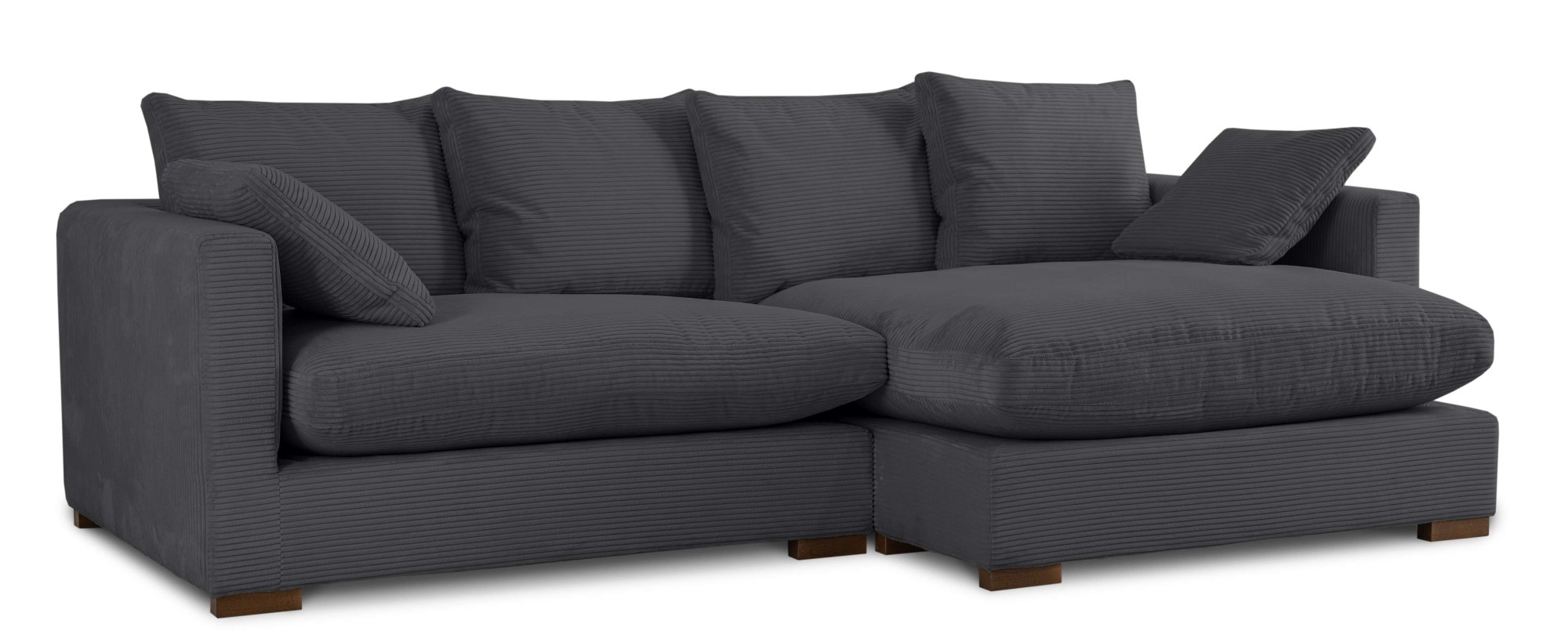 Home affaire Ecksofa »Coray«, Breite 266 cm, extra weich und kuschelig, mit Federn und Daunen