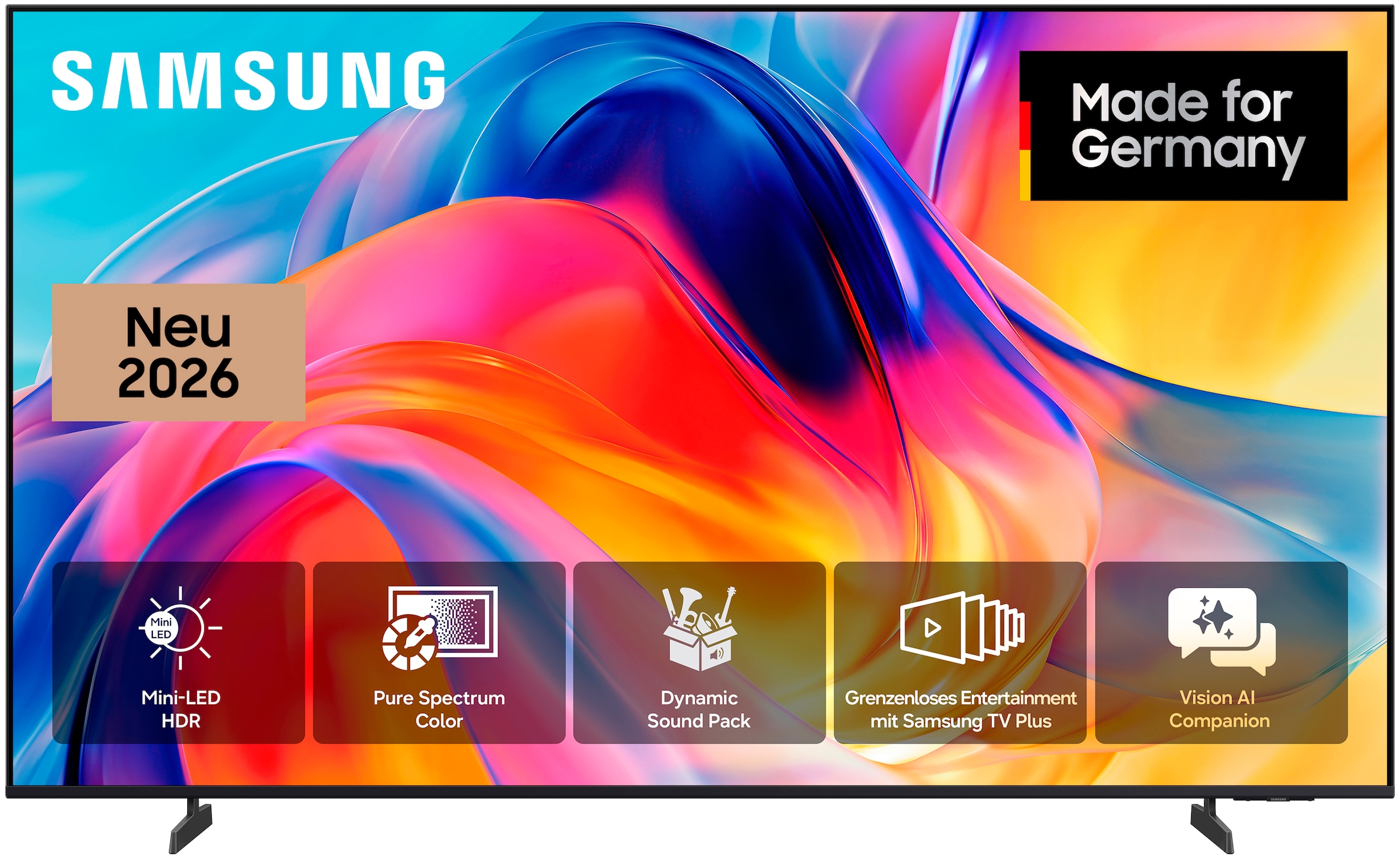 Samsung Mini-LED-Fernseher »GU85M70HAU« 214 cm/85 ″ Smart-TV Mini-LED HDR, Pure Spectrum Color, Dynamik Sound Pack, bis 144Hz