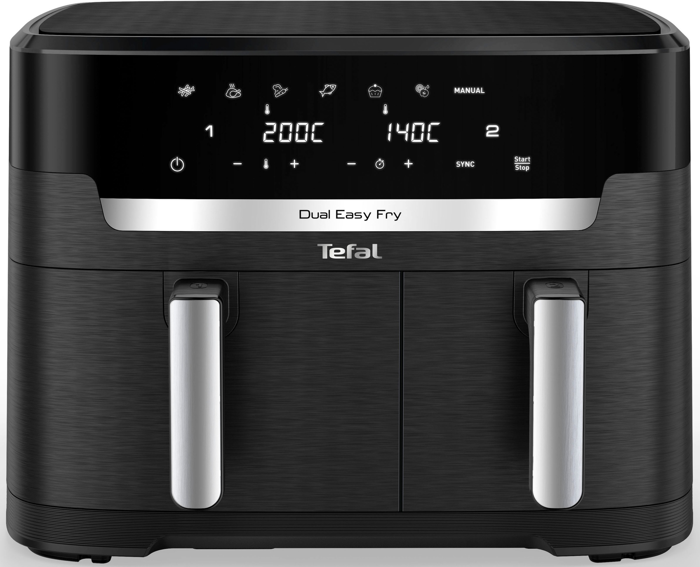 Tefal Heißluftfritteuse »EY9428 Dual Easy Fry XXL«, 2700 W, 2 Schubladen, 6 günstig online kaufen