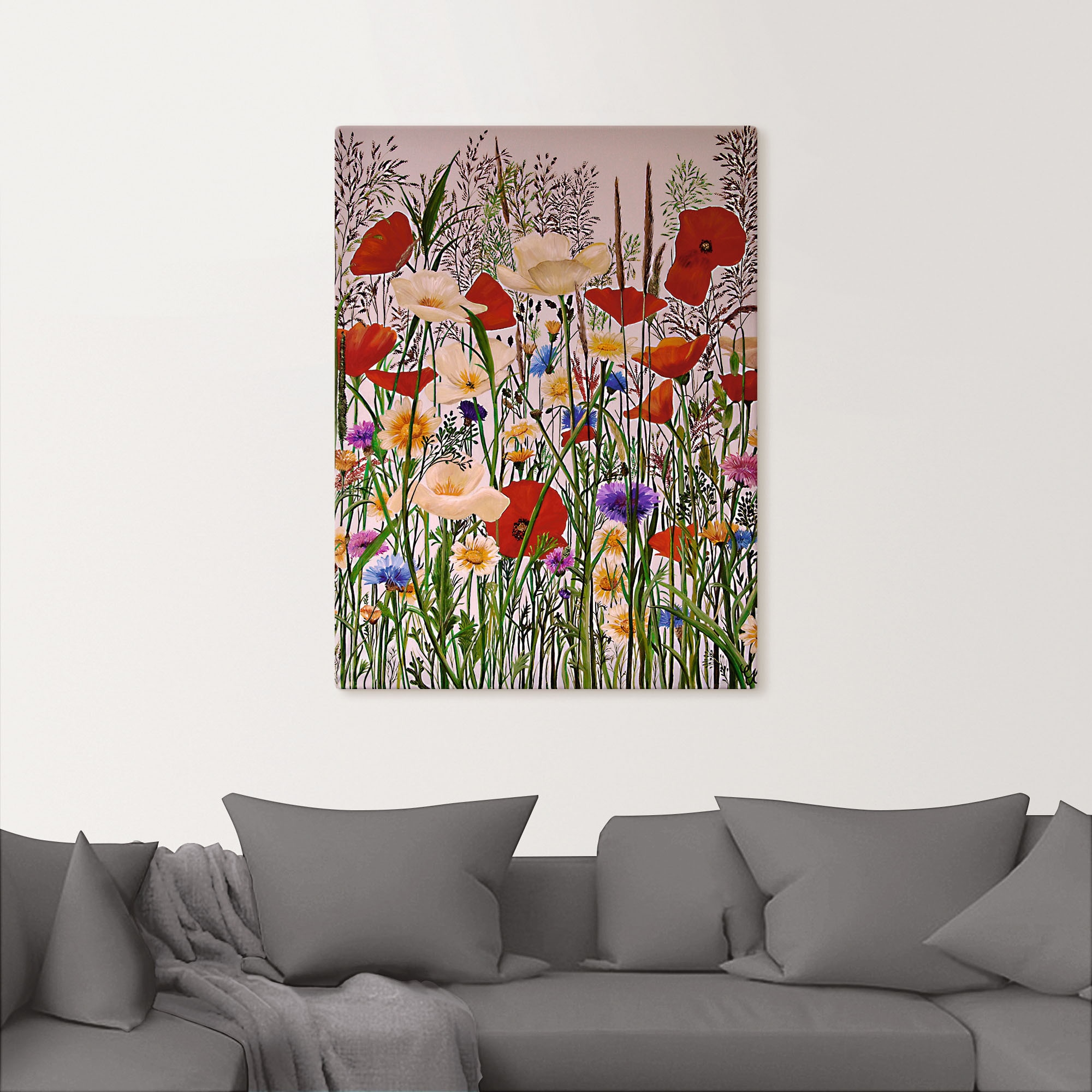 Artland Wandbild »Blumenwiese«, Baumbilder, (1 St.), als Leinwandbild, Wandaufkleber in verschied. Größen