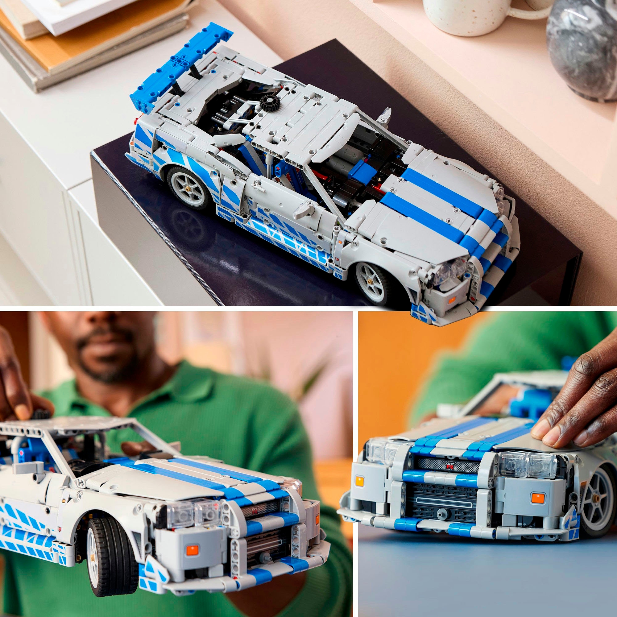 LEGO® Konstruktionsspielsteine »2 Fast 2 Furious Nissan Skyline GT-R (R34) Flitzer (42210)«, (1410 St.), LEGO Technic; Made in Europe
