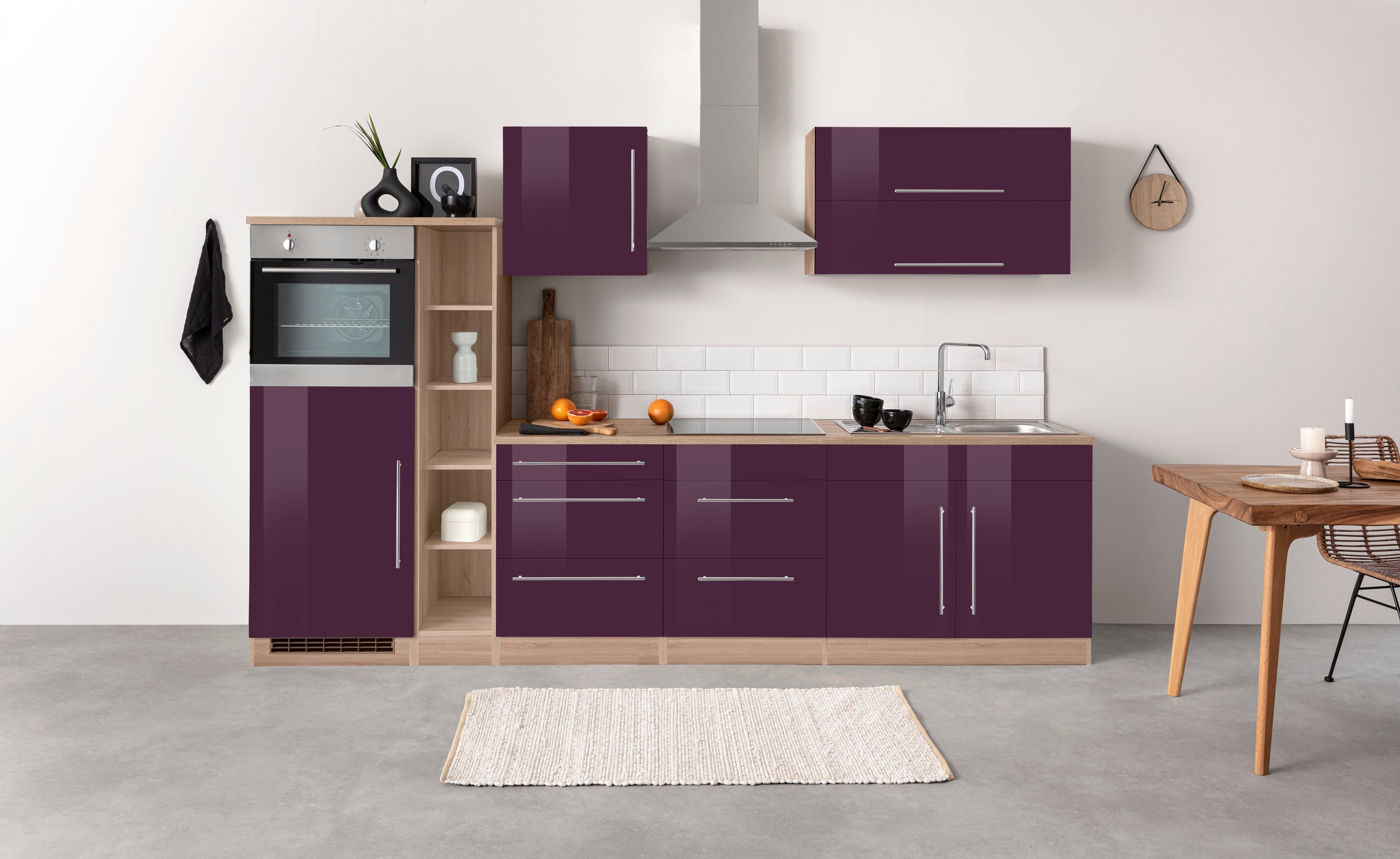 KOCHSTATION Küchenzeile »KS-Samos« Breite 300 cm, wahlweise mit E-Geräten u günstig online kaufen