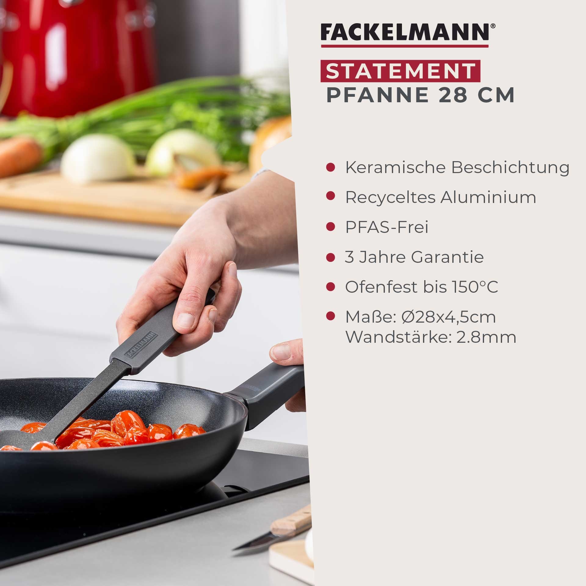 FACKELMANN Bratpfanne »Statement«, Aluminium, (Set, 2 tlg.), 2er Pfannenset Statement – Bratpfannen, Kochpfannen, Aluminium-Pfannen