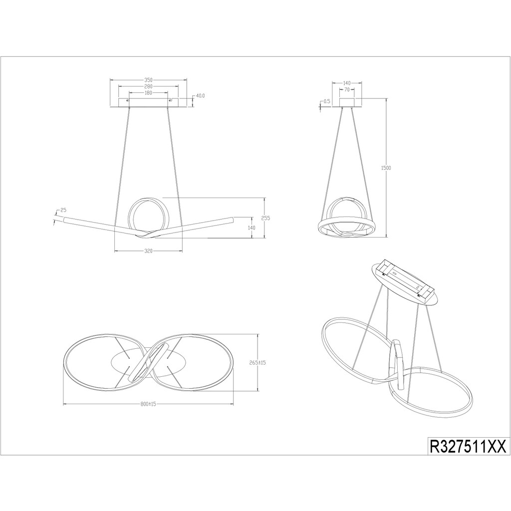 TRIO Leuchten LED Pendelleuchte »SANSA«, 1 flammig-flammig