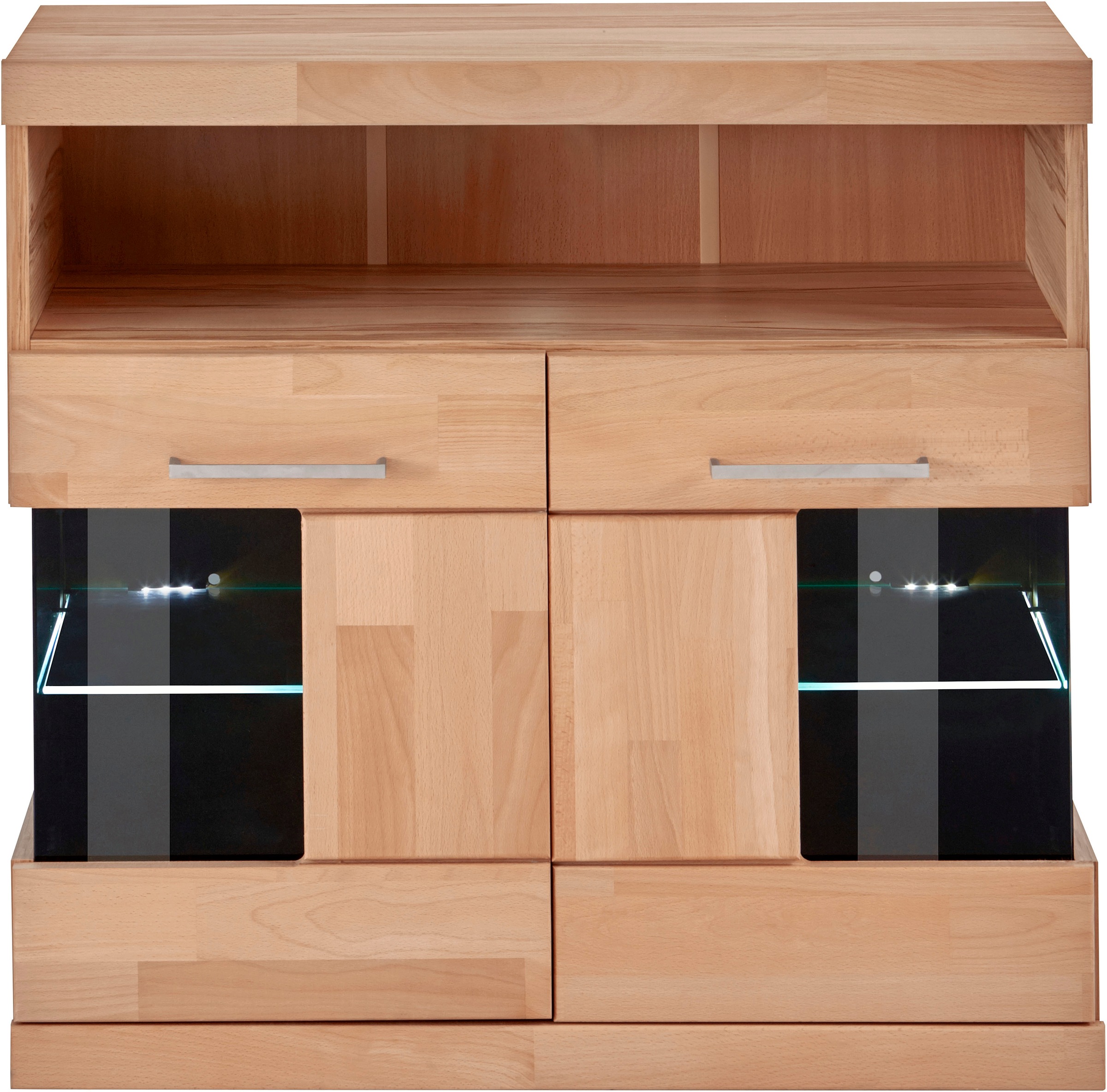 Home affaire Kommode »Ribe 85cm breit,35 cm tief, Fronten Massivholz,2 Türe günstig online kaufen
