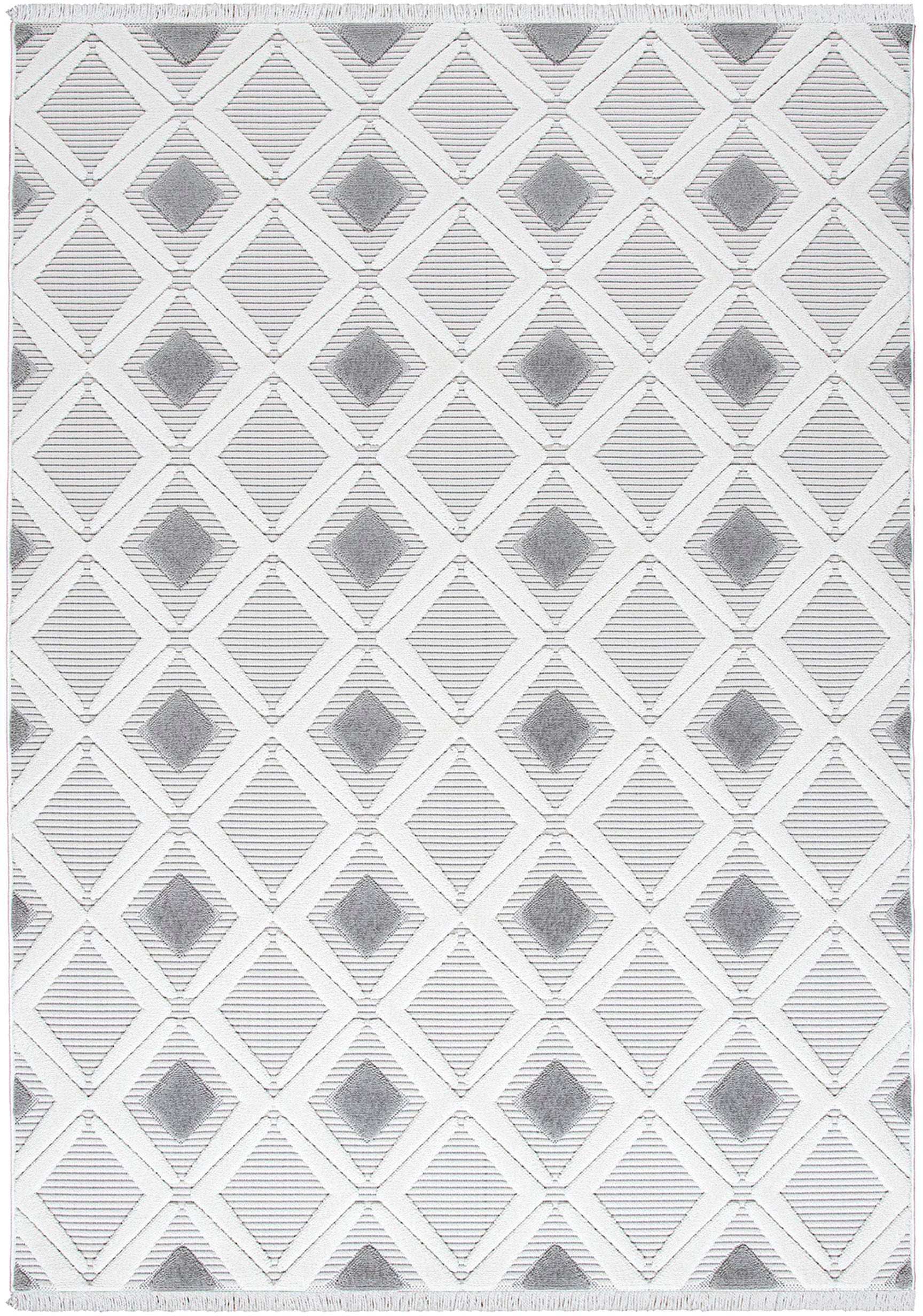 Sehrazat Teppich »Scandi 9830«, rechteckig, 10 mm Höhe, Kurzflor, 3 D Effekt Optik, Hoch Tief Struktur, Wohnzimmer