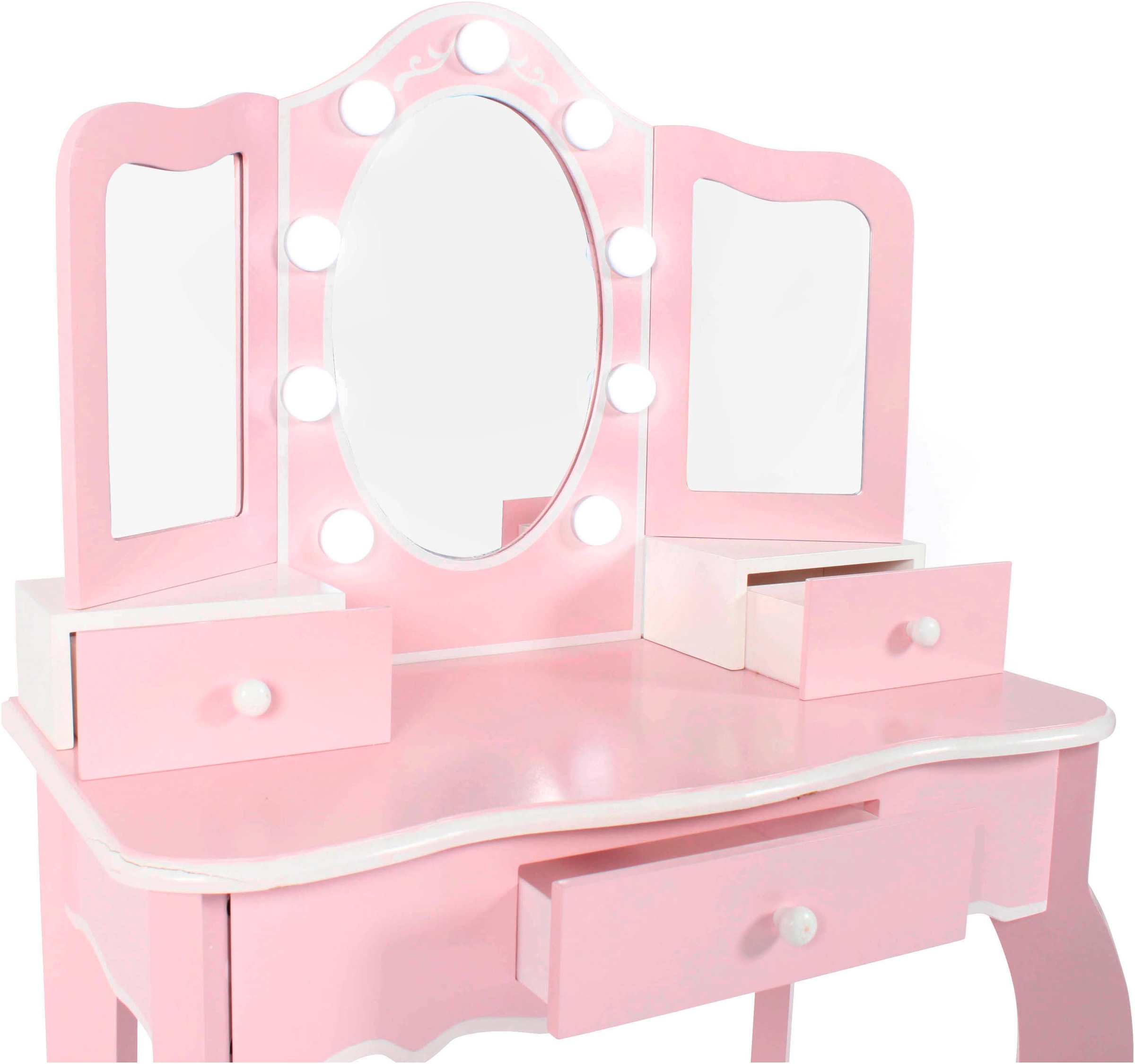 CHIC2000 Schminktisch »pastellrosa«, mit großen LED-Lichter rund um den Spi günstig online kaufen