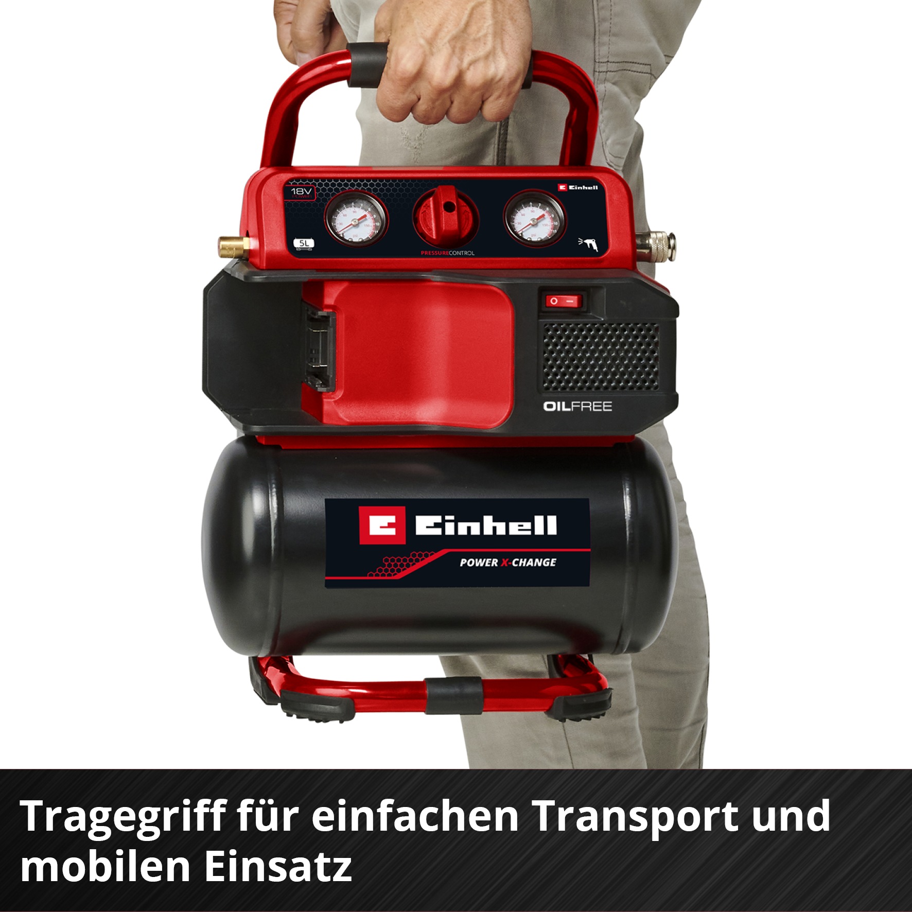 Einhell Kompressor »Akku-Kompressor TE-AC 18/75 Li OF-Solo« ohne Akku und Ladegerät
