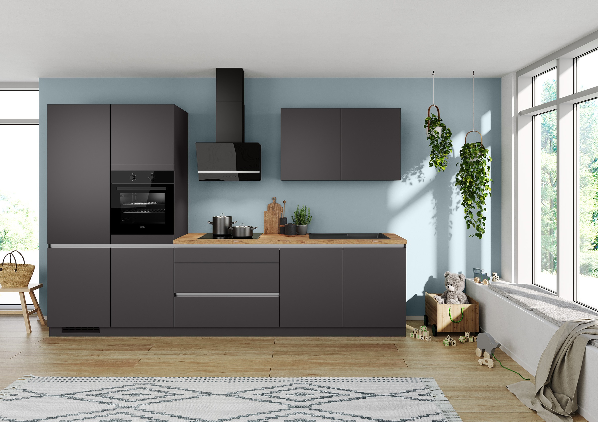 IMPULS KÜCHEN Küche »"Dublin", Ausrichtung wählbar, Schubkästen mit Soft-Cl günstig online kaufen