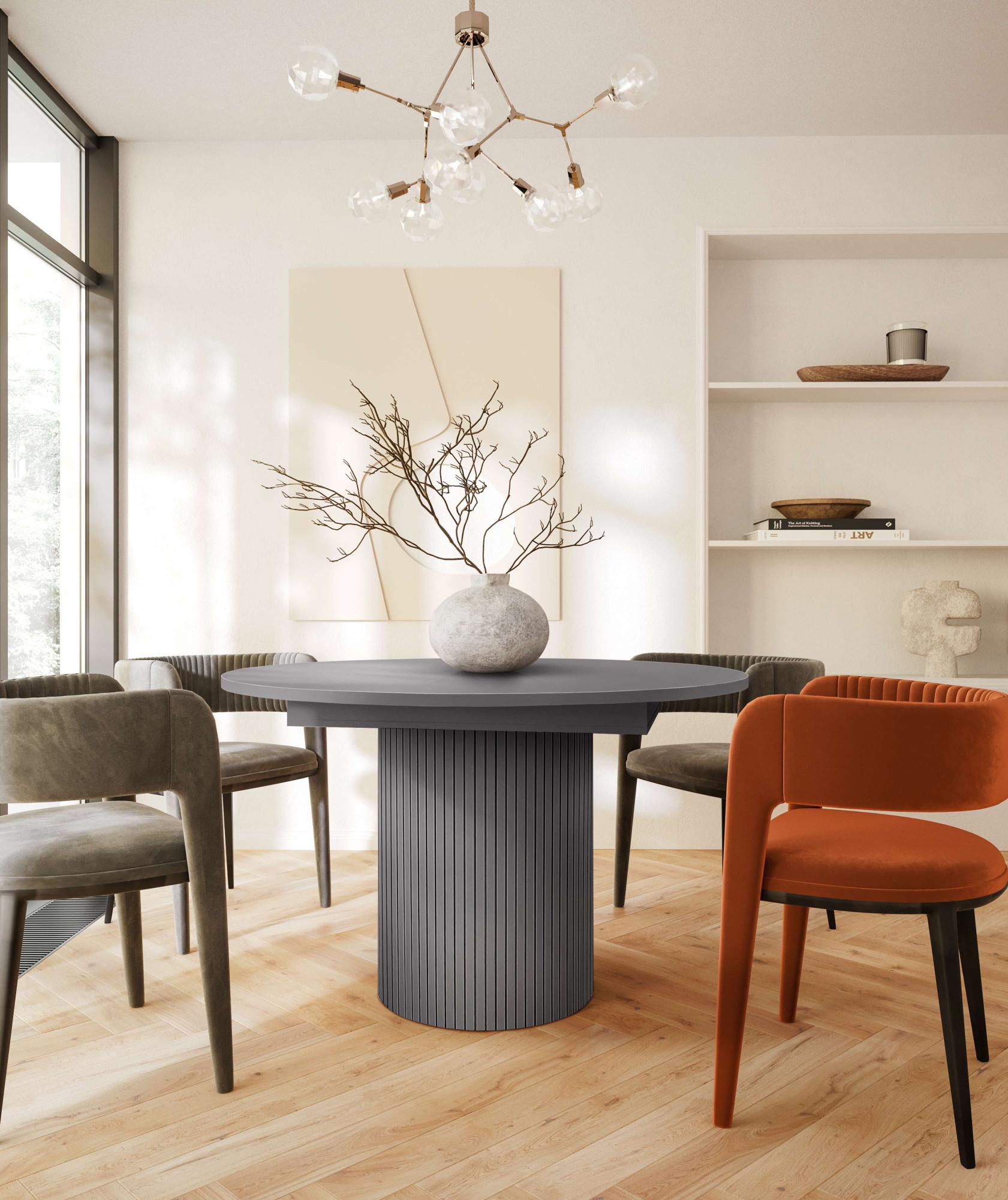 Woodman Esstisch »Toscana«, Breite 120 cm, Eiche Furnier, mit Verlängerungsplatten, ausziehbar