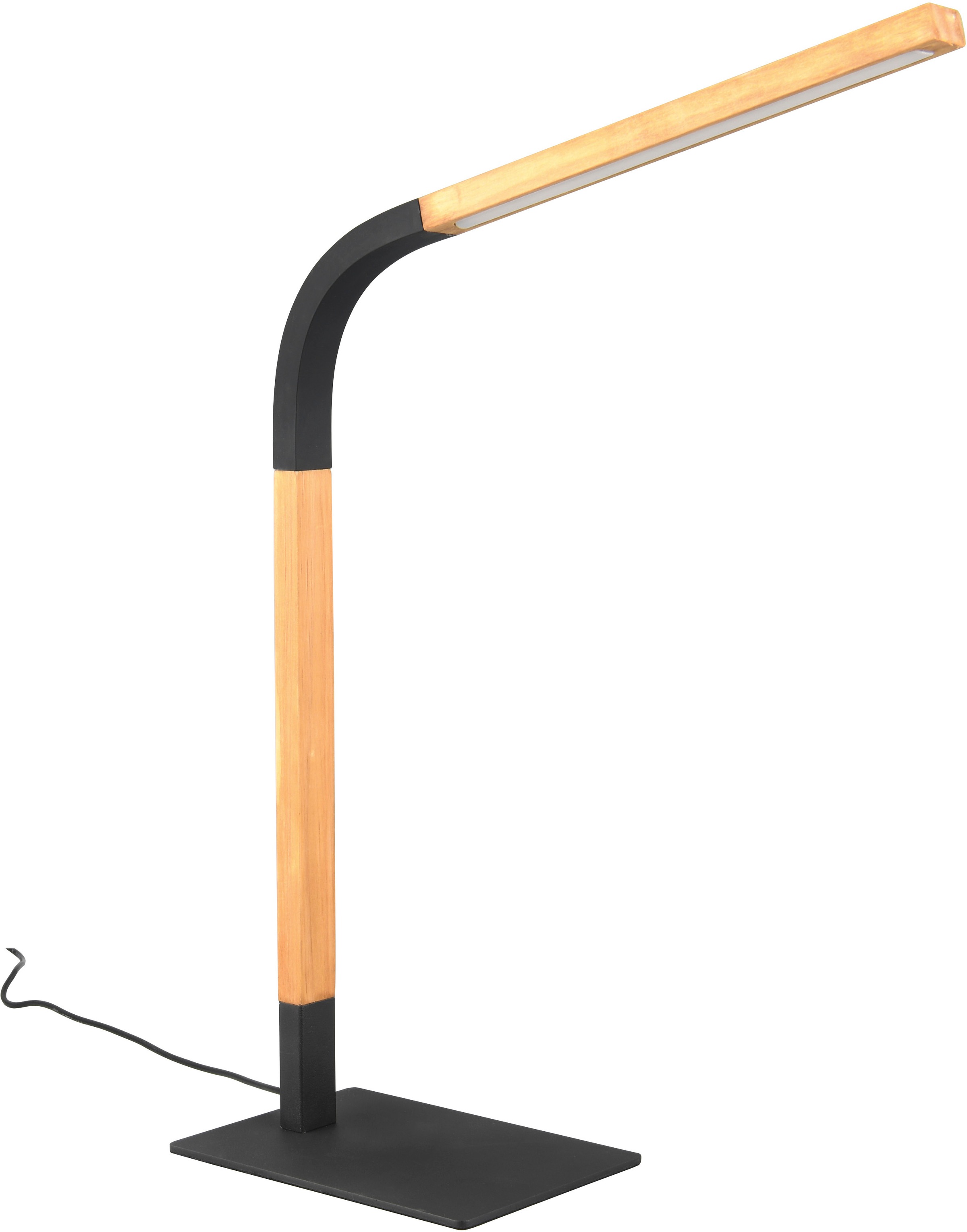 TRIO Leuchten LED Schreibtischlampe »NORRIS, Tischleuchte mit Touchdimmer und Flexarm, Leseleuchte H. 63cm« LED-Board 1 Stk. Warmweiß 7W 950 Lumen warmweiße LED, dimmbar in 3 Stufen (Schnurschalter)