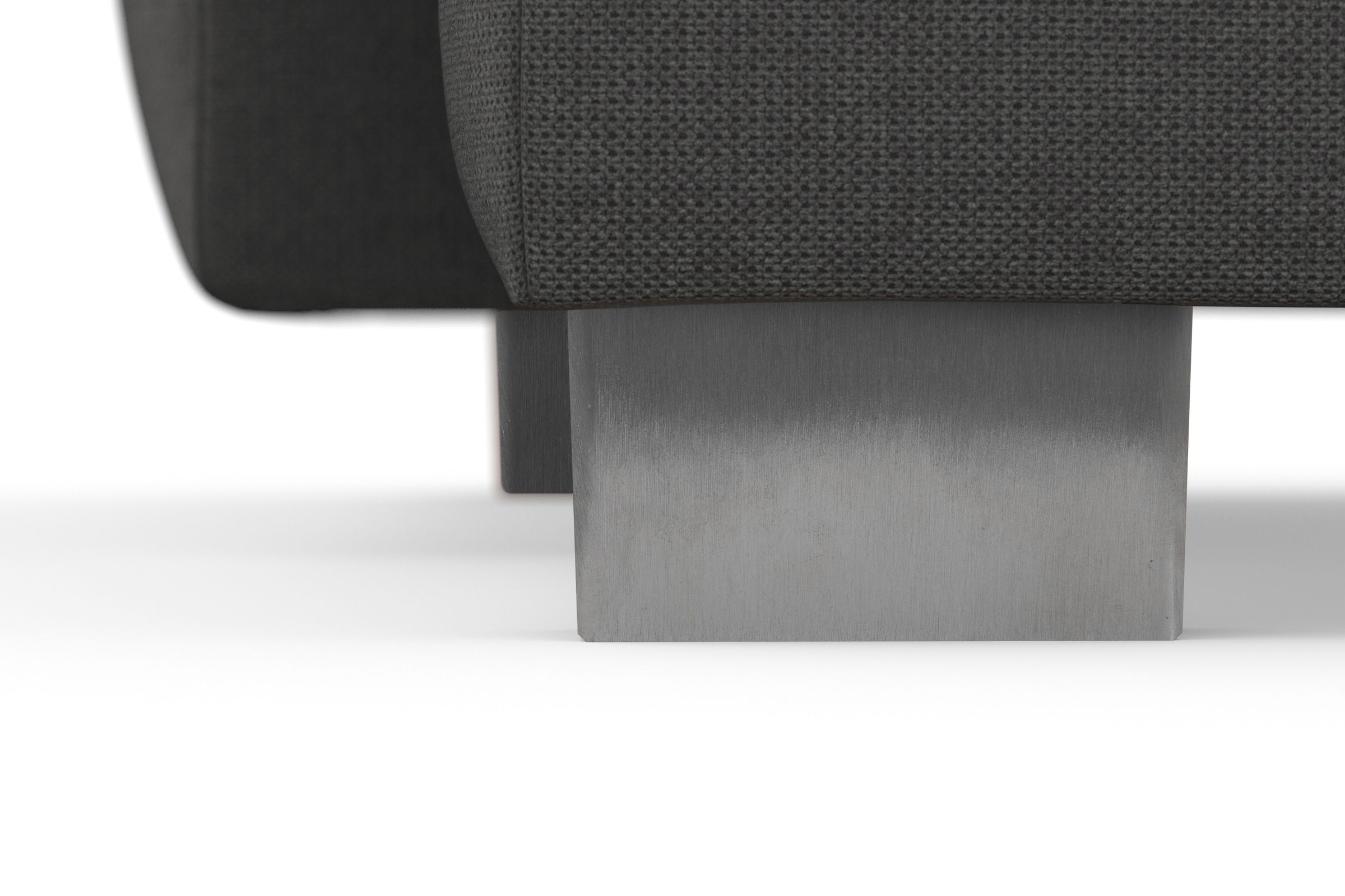 sit&more Ecksofa »Dundee L-Form«, mit Federkern und Edelstahlfüßen, wahlweise mit Kopfteilverstellung