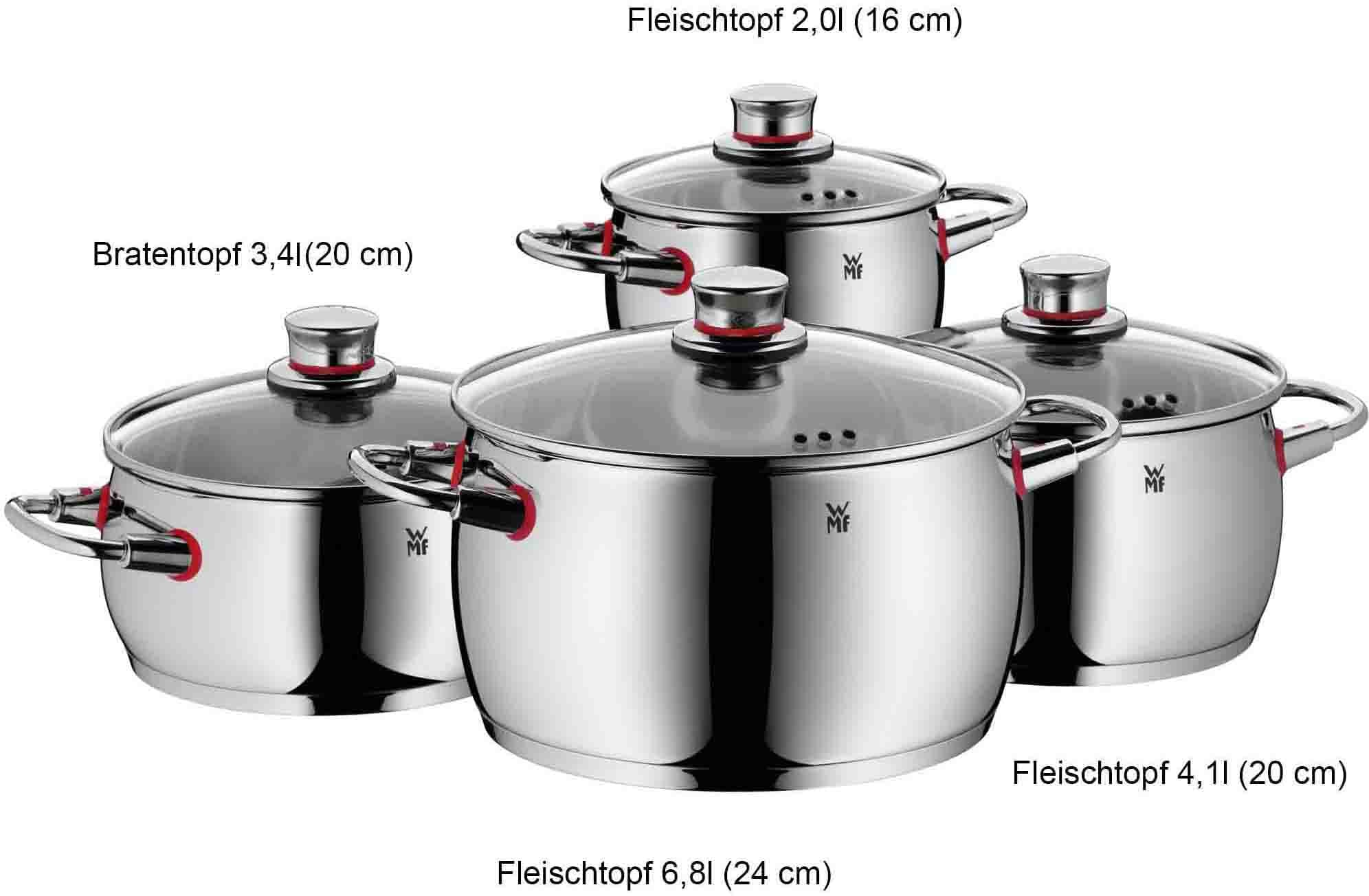 WMF Topf-Set »Quality One«, Cromargan® Edelstahl Rostfrei 18/10, (Set, 8 tl günstig online kaufen