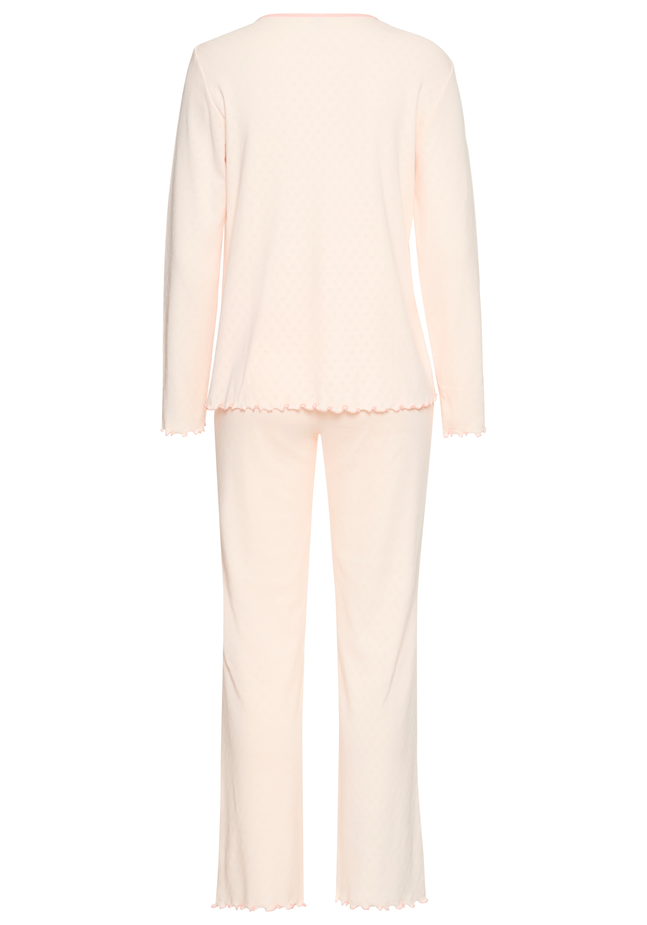 Vivance Dreams Pyjama Set, 2 mit romantischem Ajour Muster