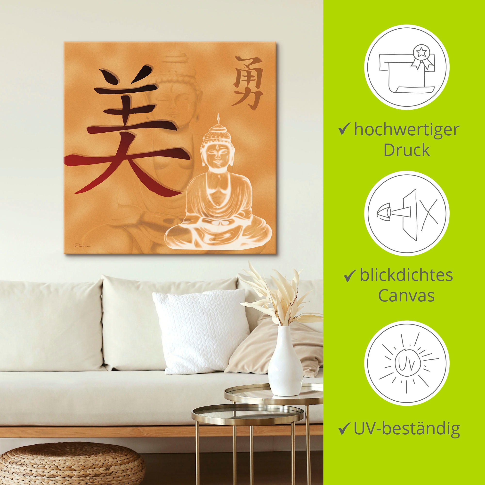 Artland Wandbild »Schönheit und Mut«, Religion, (1 St.), als Leinwandbild, Poster in verschied. Größen