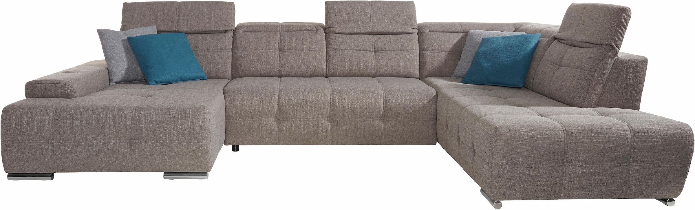 sit&more Wohnlandschaft »Mistral U-Form«, wahlweise mit Bettfunktion, inklusive Kopfteilverstellung