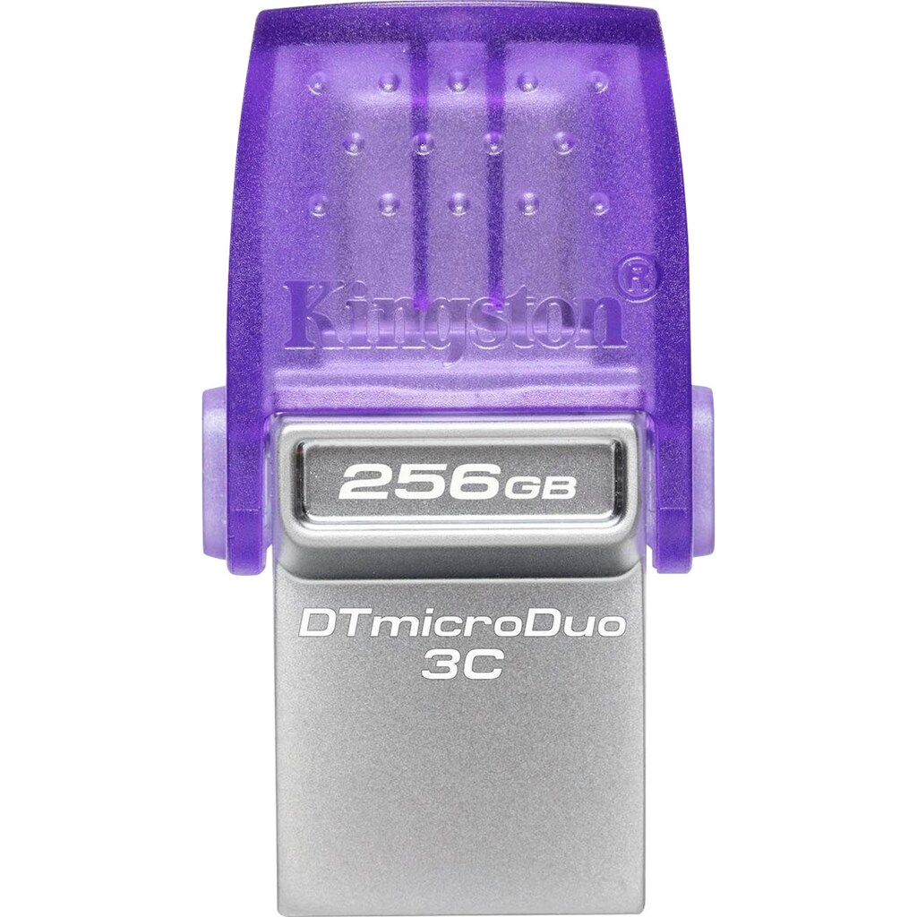 Kingston USB-Stick »DATATRAVELER® MICRODUO™ 3C 256GB«, (USB 3.2 Lesegeschwindigkeit 200 MB/s)
