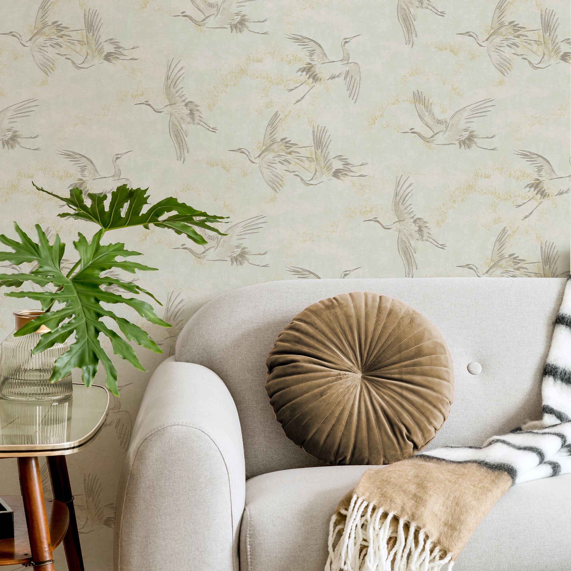 Leonique Vliestapete »Gael Crane Birds«, animal print, Design Tapeten