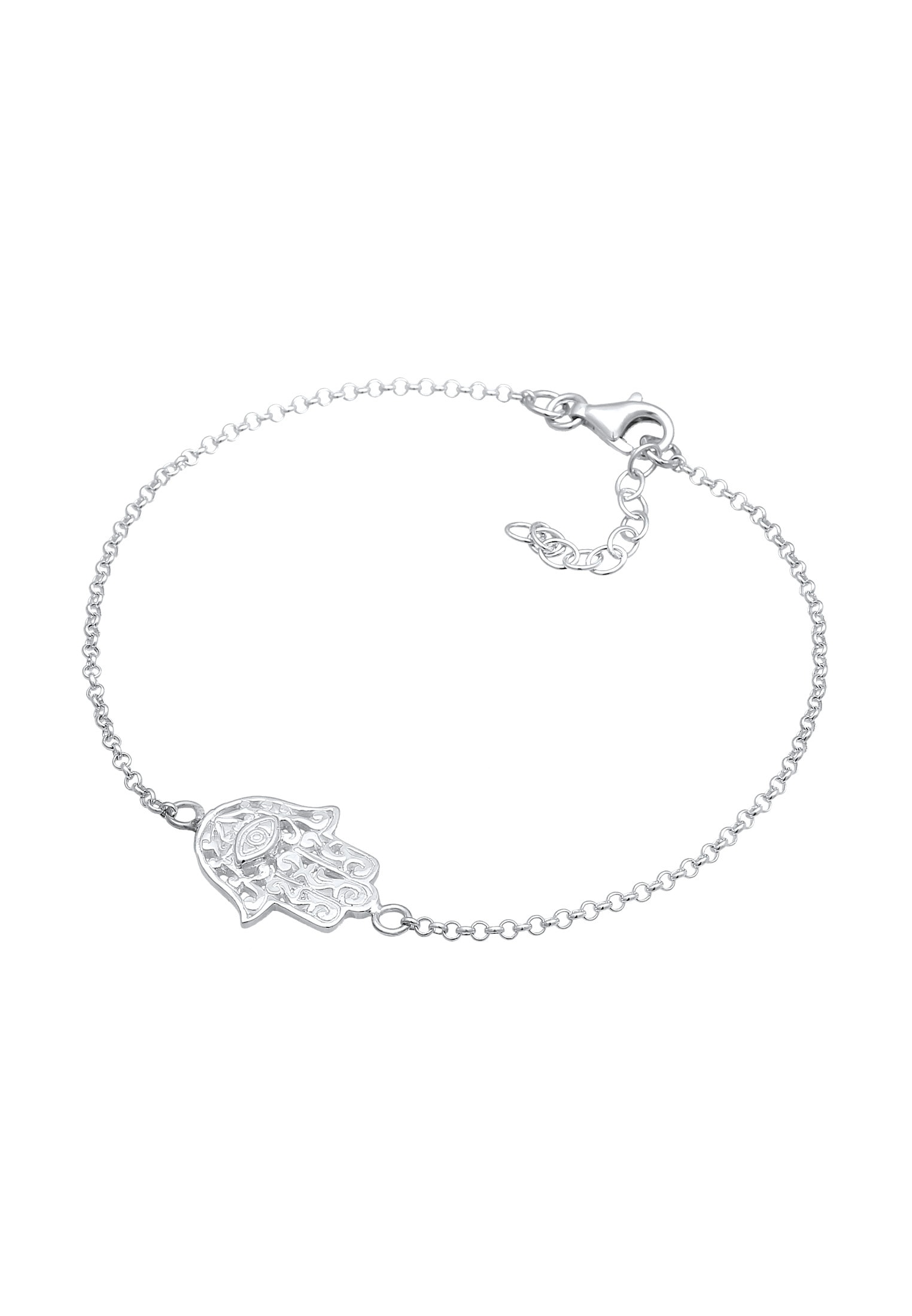 Nenalina Armband bestellen Anhänger 925 »Hamsa Symbol online Ornament Silber« Hand