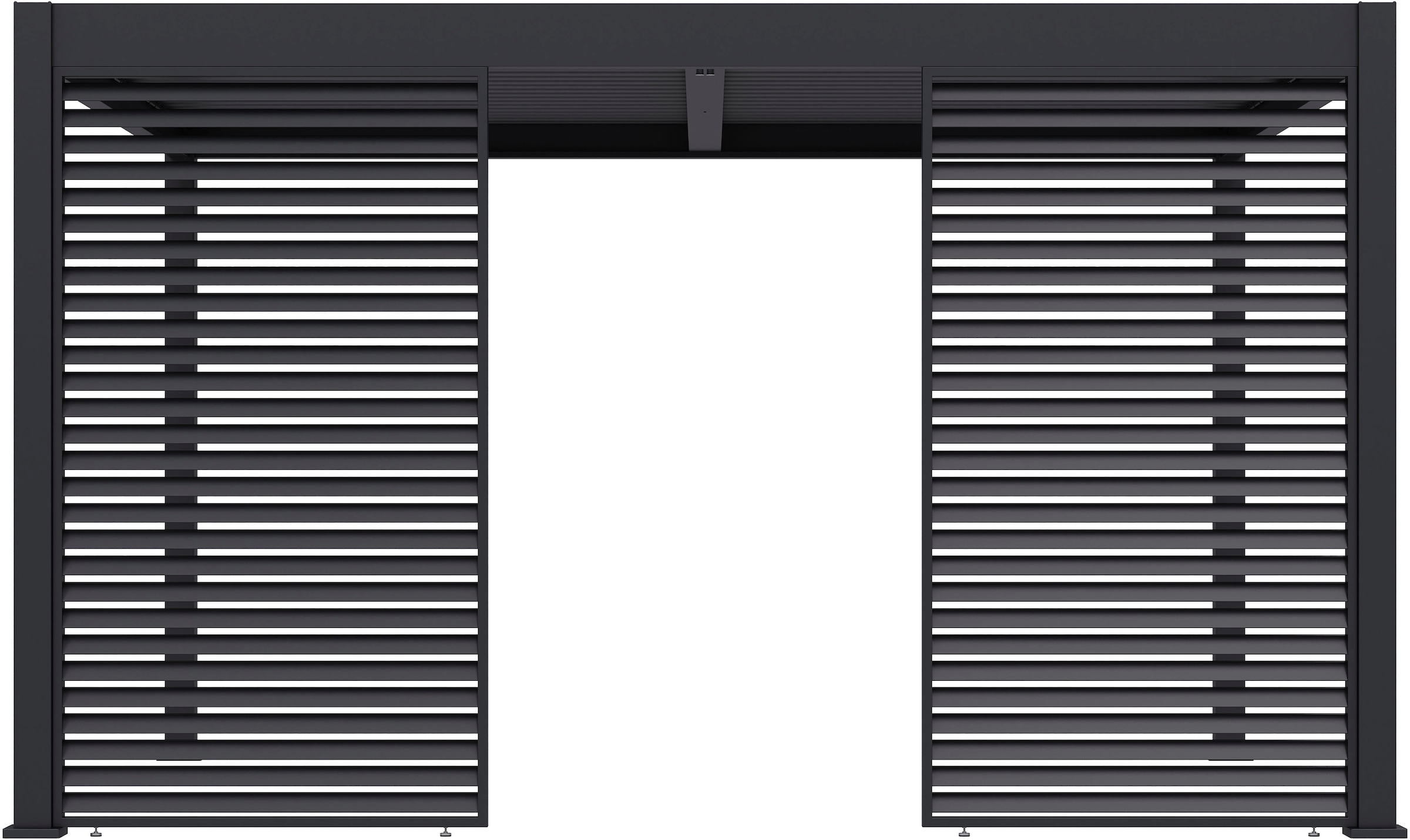 Paragon Pavillonseitenteil »Lamellen Sichtschutz für Pergola Grand Tuscan 14 Grau« BxH: 135x234 cm