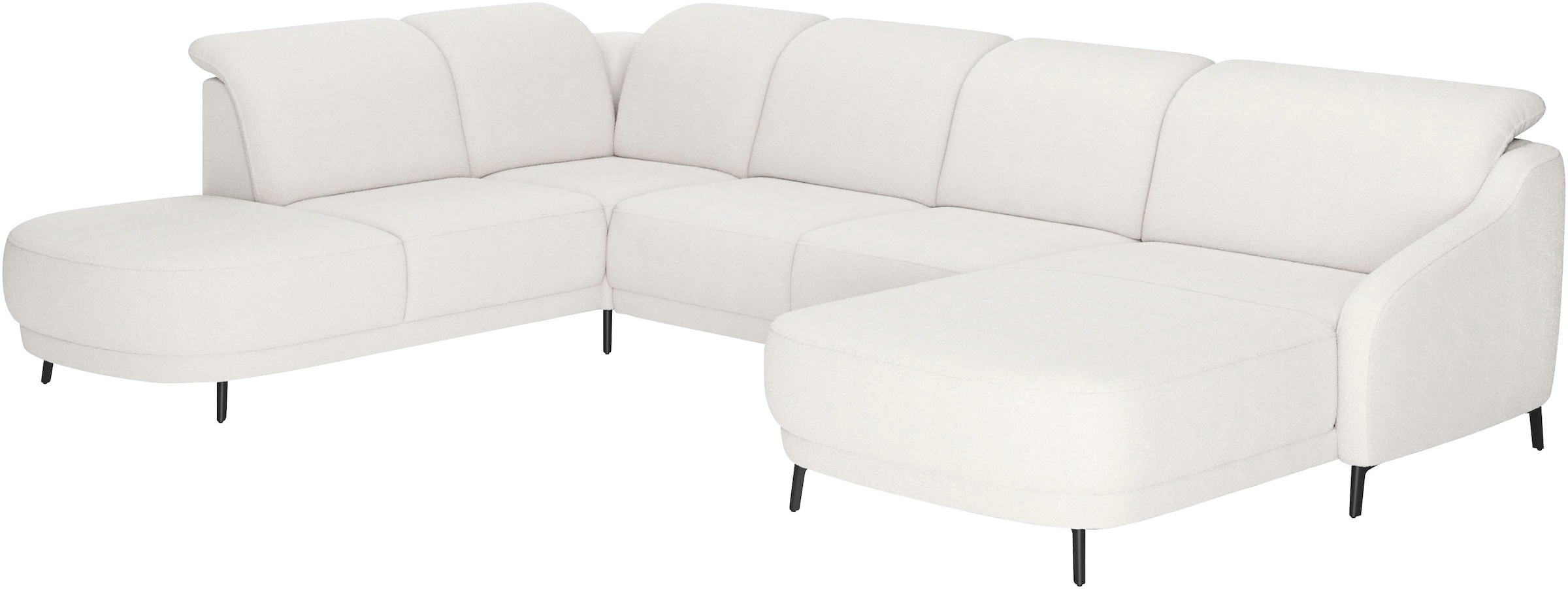 sit&more Wohnlandschaft »Blues U-Form«, inkl. Kopfteilverstellung, wahlweise mit Klapptisch und USB