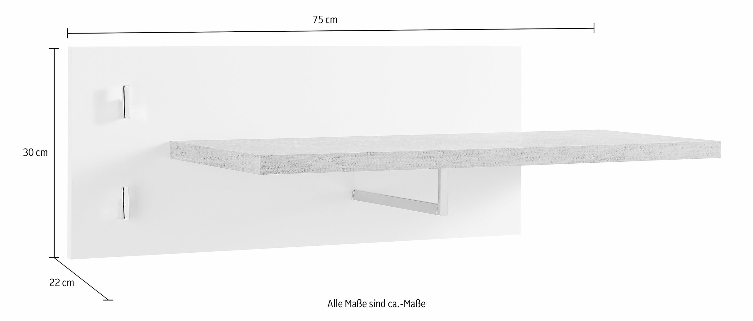 INOSIGN Garderobenpaneel, Breite 75 cm