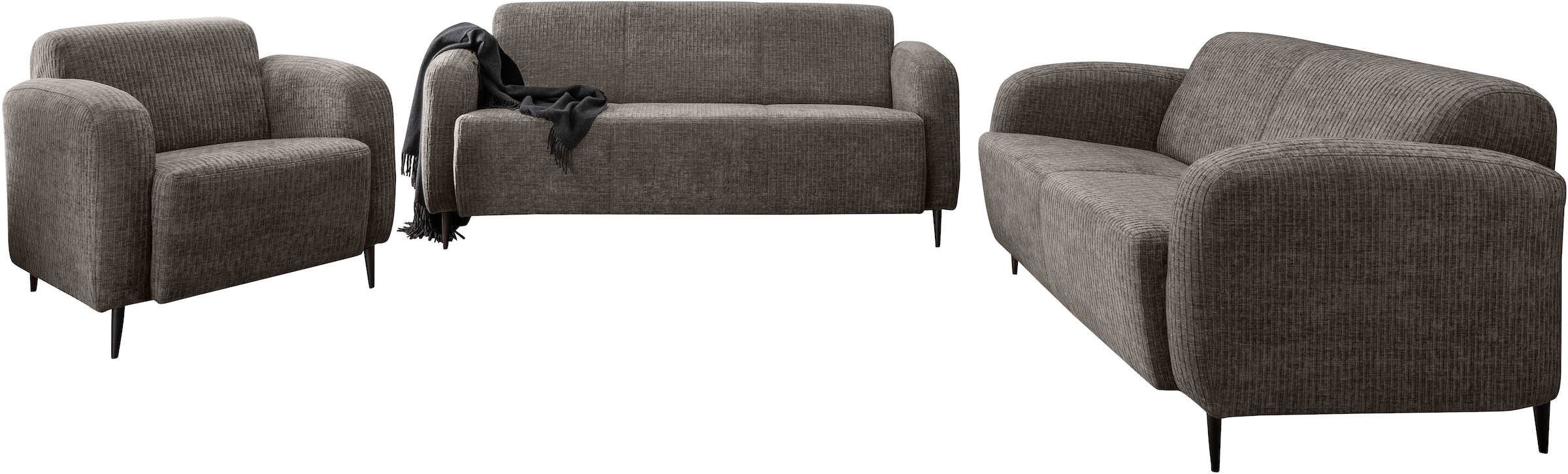 Home affaire Polstergarnitur »Marone« Set, 3-Sitzer, 2-Sitzer, Sessel, 3 St günstig online kaufen