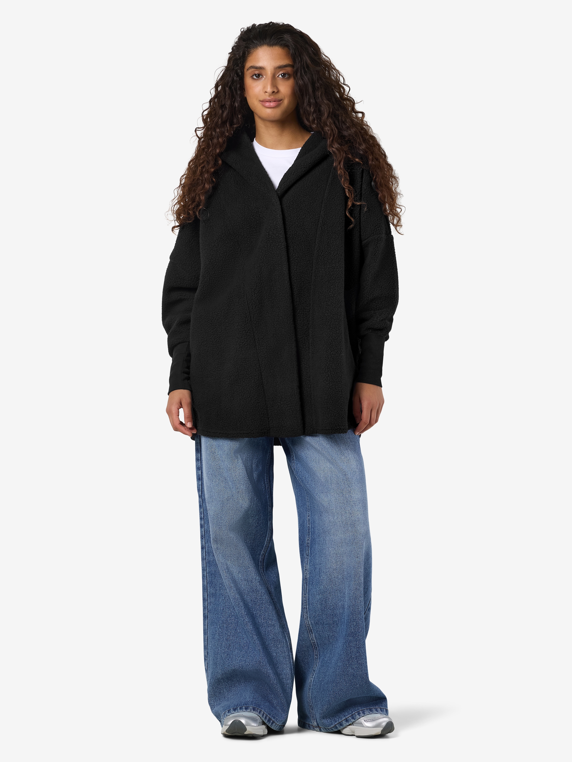 Noisy may Kapuzensweatjacke »NMCOZY L/S LONG SHACKET W HOOD JRS NOOS«