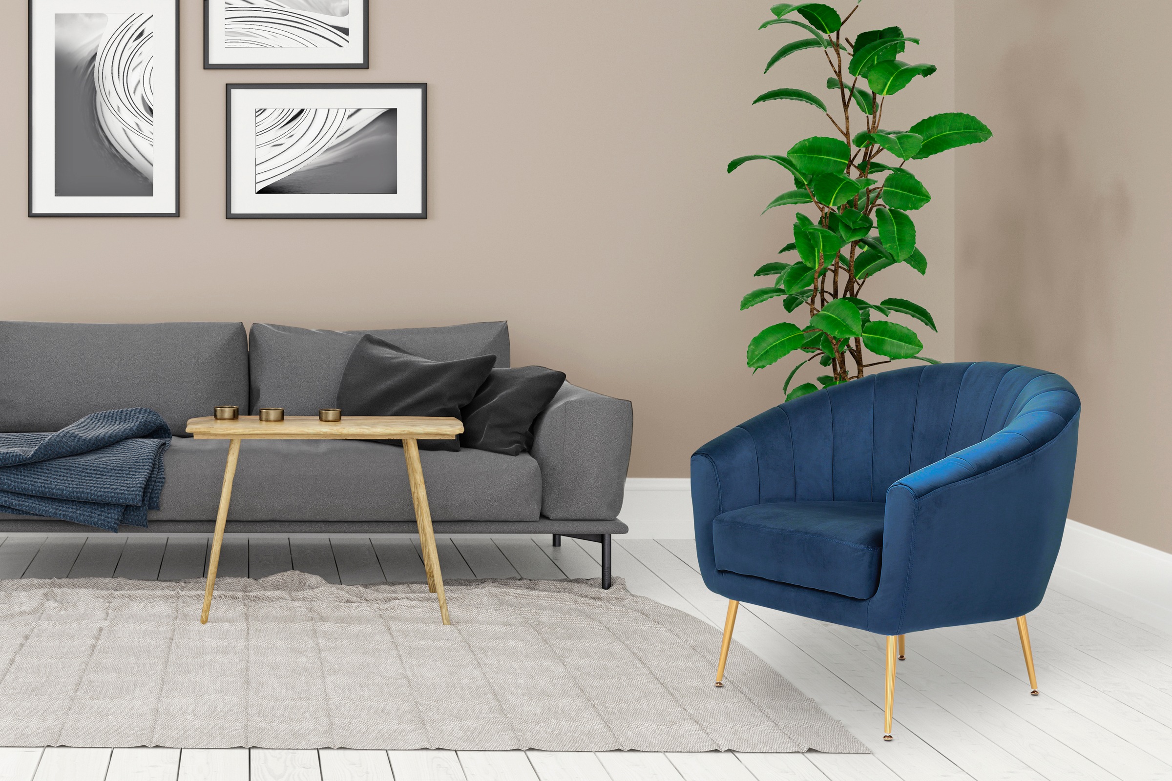 Kayoom Sessel »Sofa Doreen 125, komfortabler Sessel, einfarbige Gestaltung« günstig online kaufen
