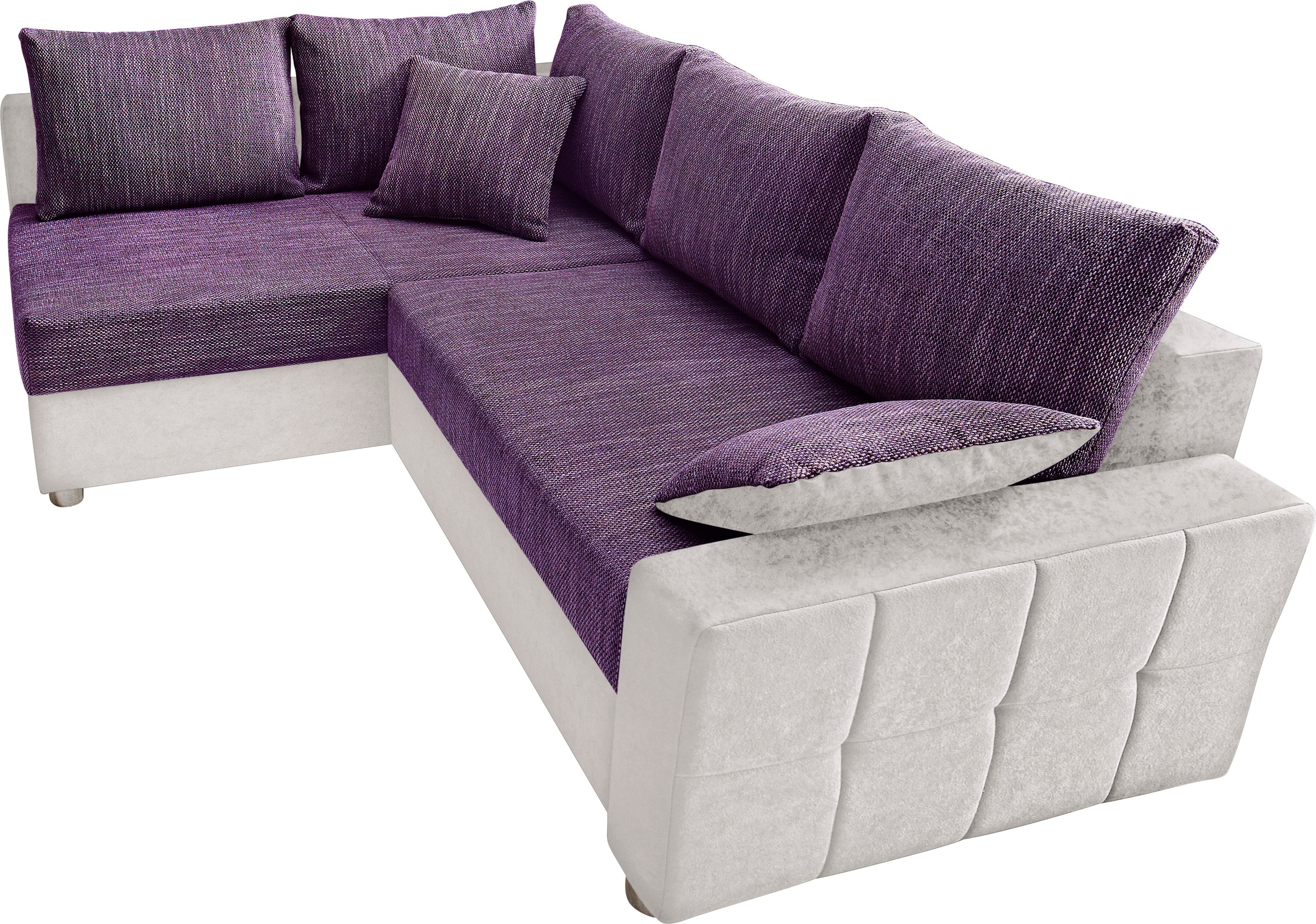 COLLECTION AB Ecksofa »Parma L-Form« mit Bettfunktion und Federkern günstig online kaufen
