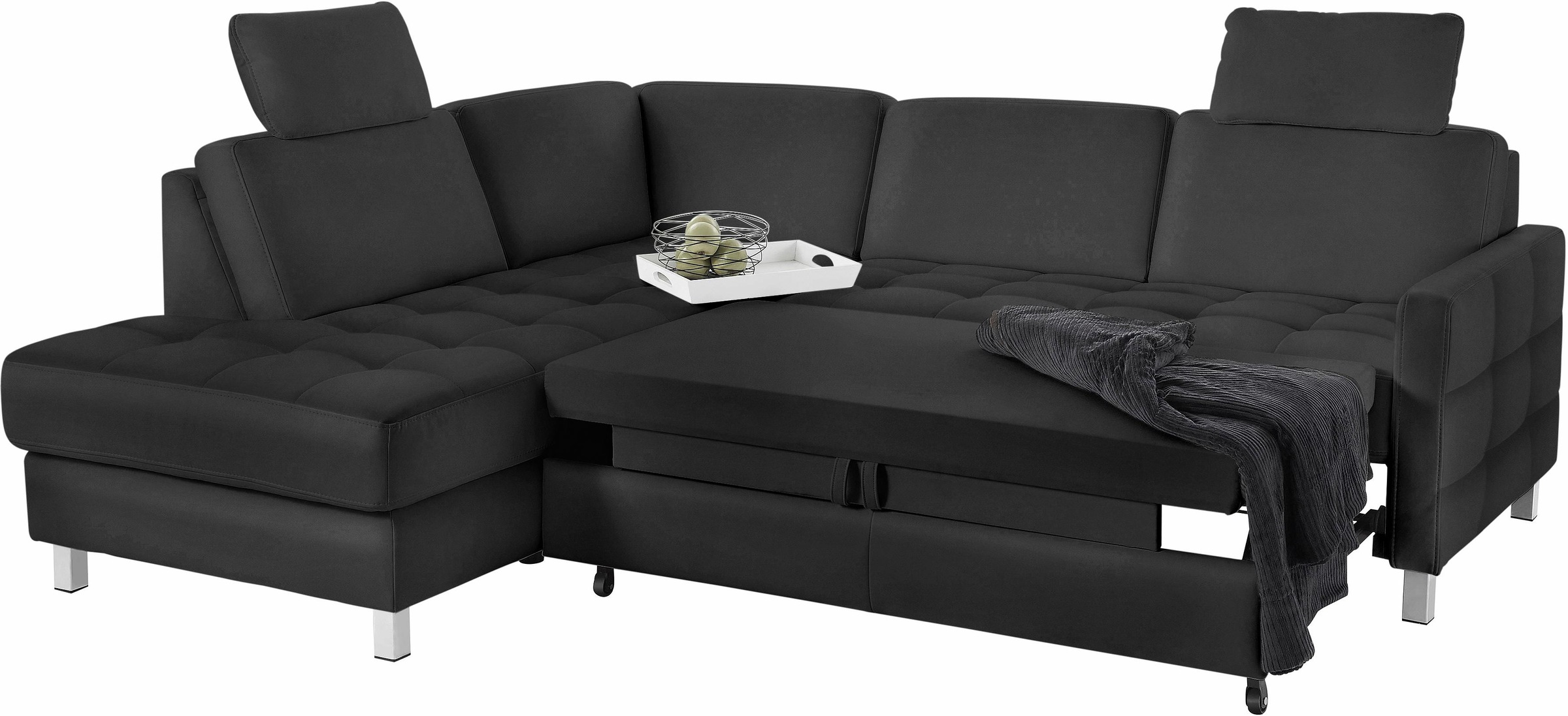 sit&more Ecksofa »Pablo L-Form«, wahlweise mit Bettfunktion